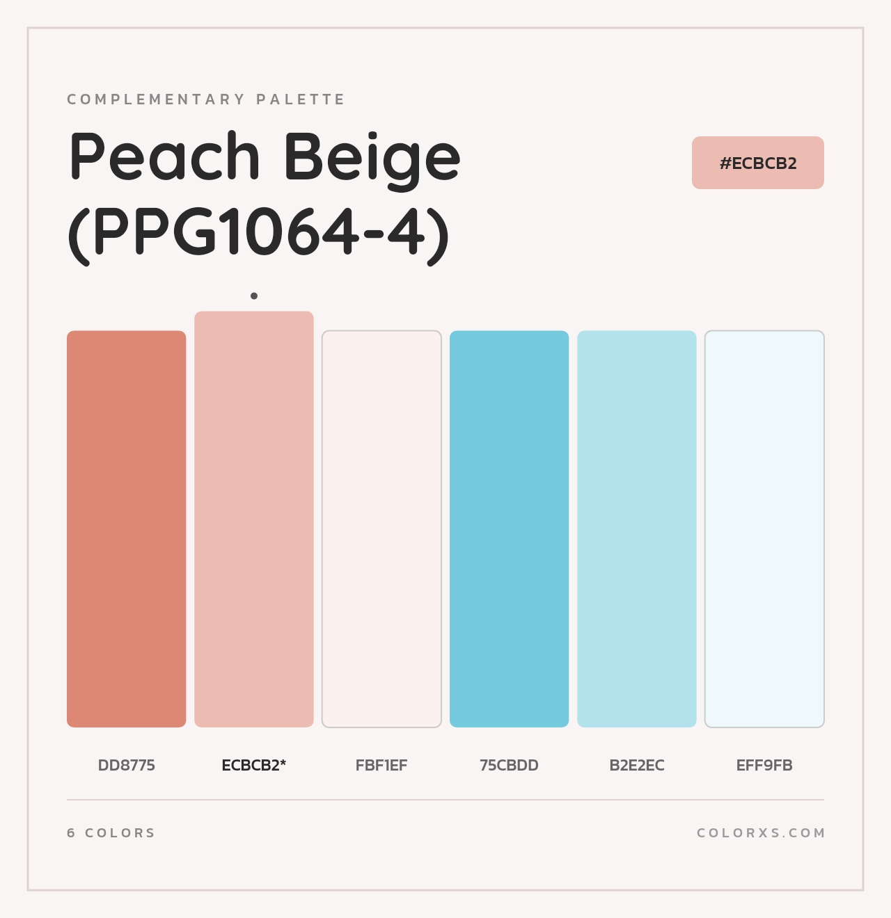 Peach Beige (PPG1064-4) - Complementary Color Palette