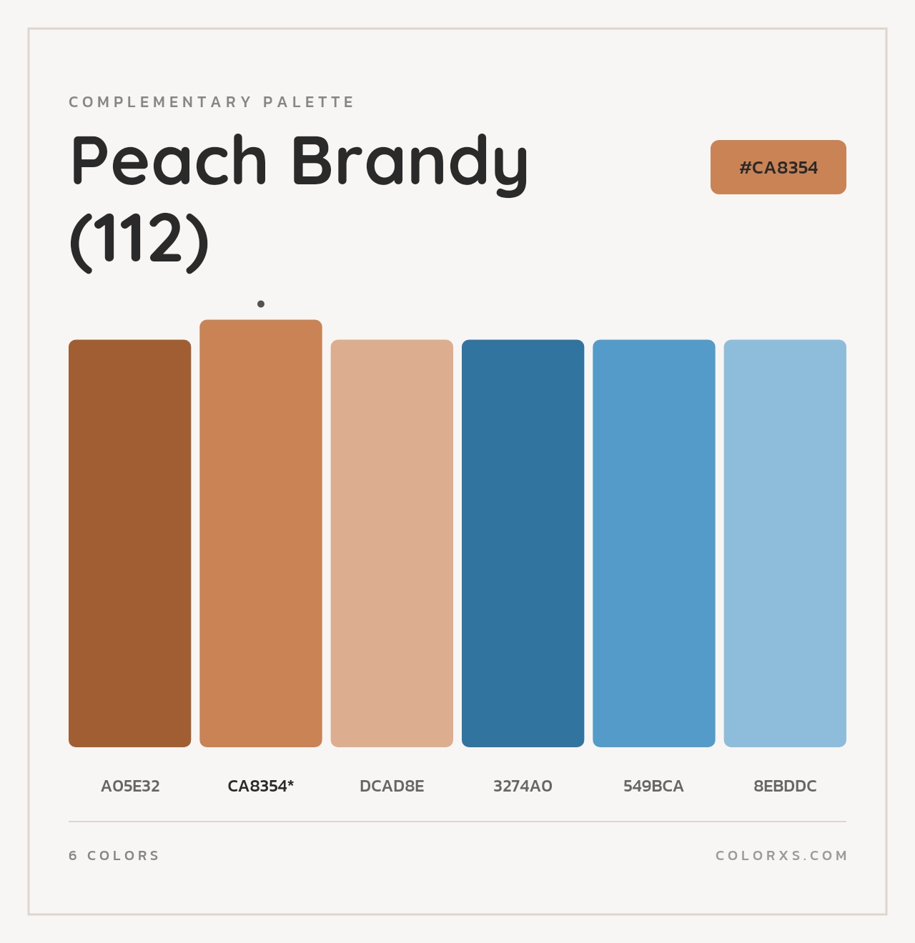 Peach Brandy (112) - Complementary Color Palette