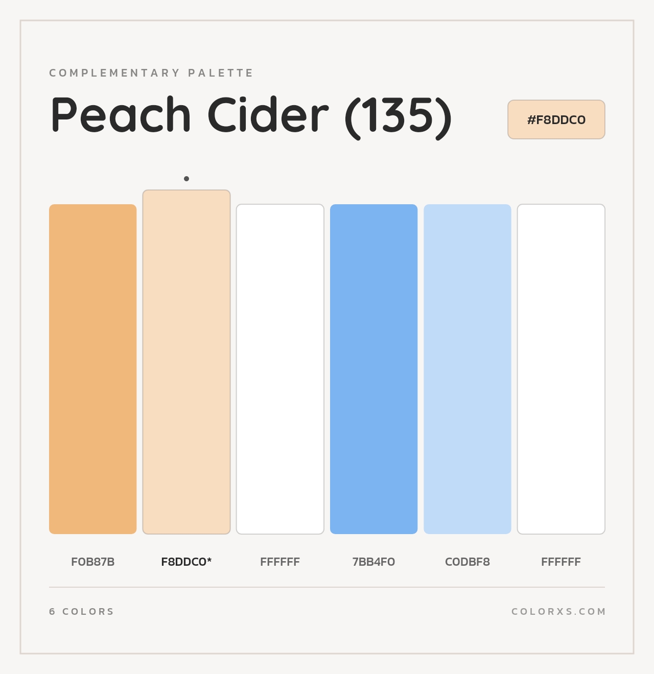 Peach Cider (135) - Complementary Color Palette