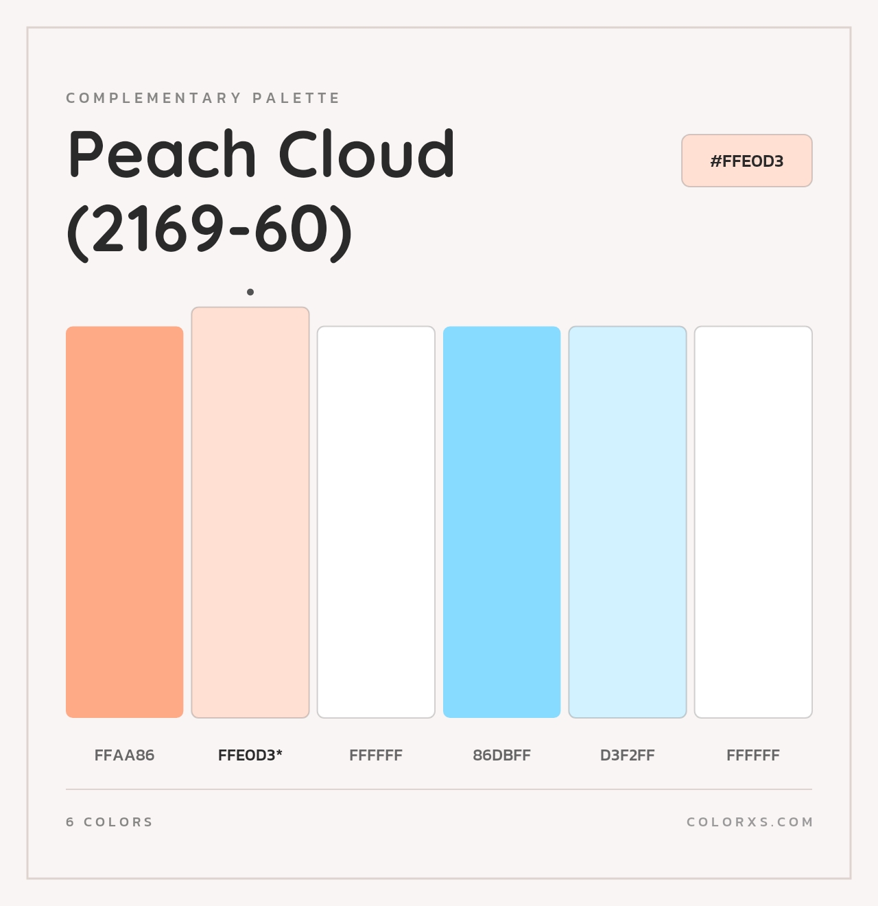 Peach Cloud (2169-60) - Complementary Color Palette