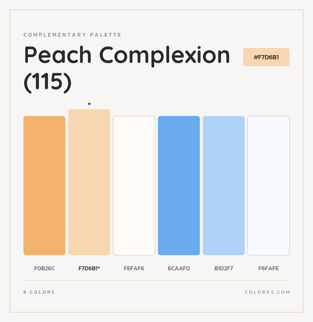 Peach Complexion (115) - Complementary Color Palette