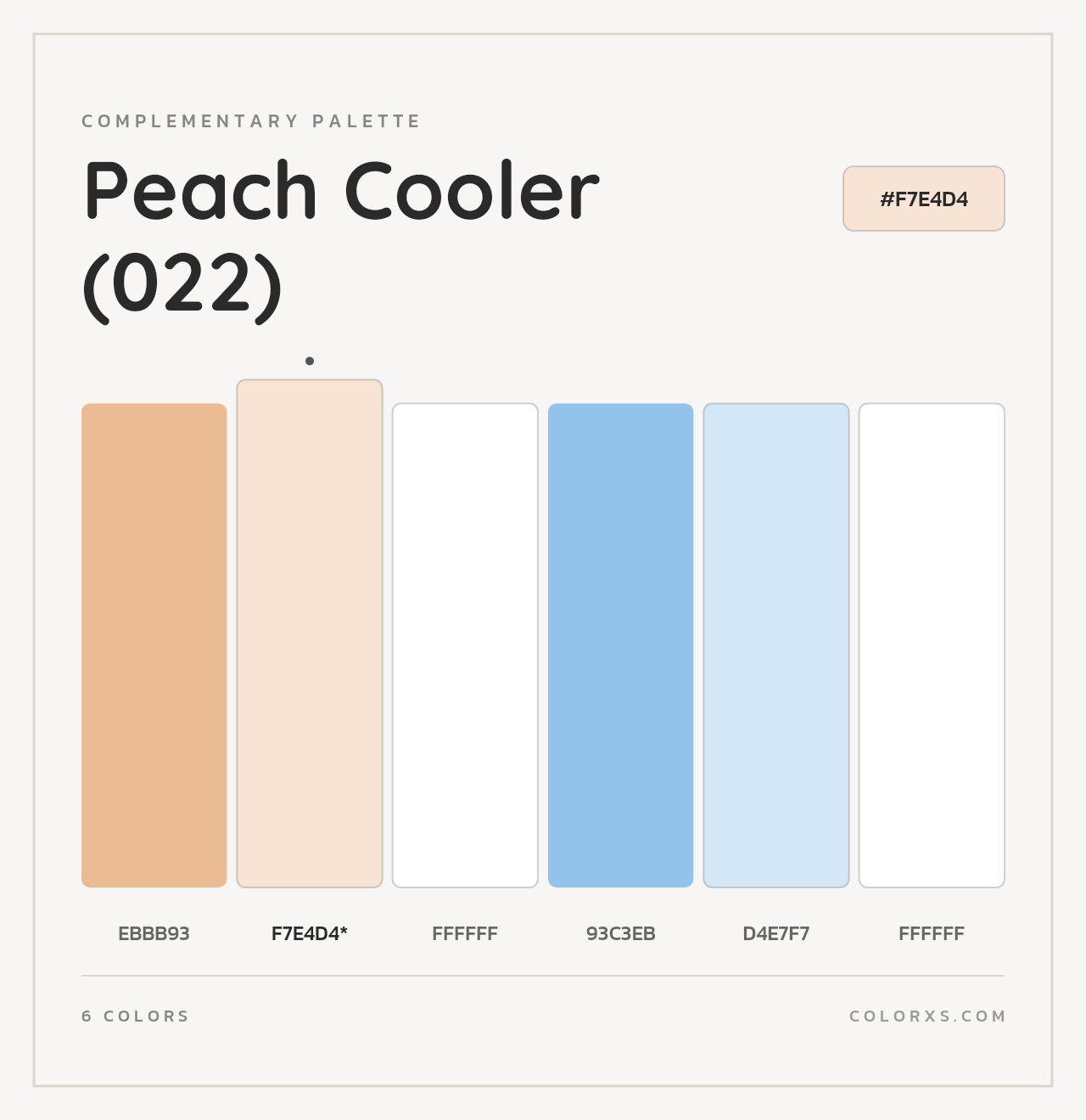 Peach Cooler (022) - Complementary Color Palette