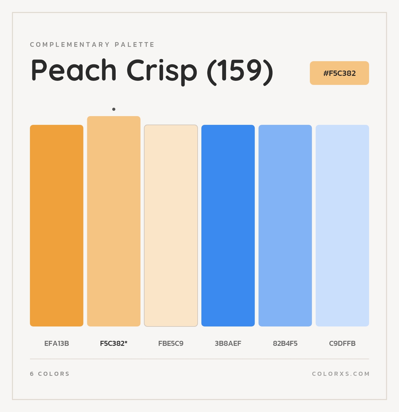 Peach Crisp (159) - Complementary Color Palette