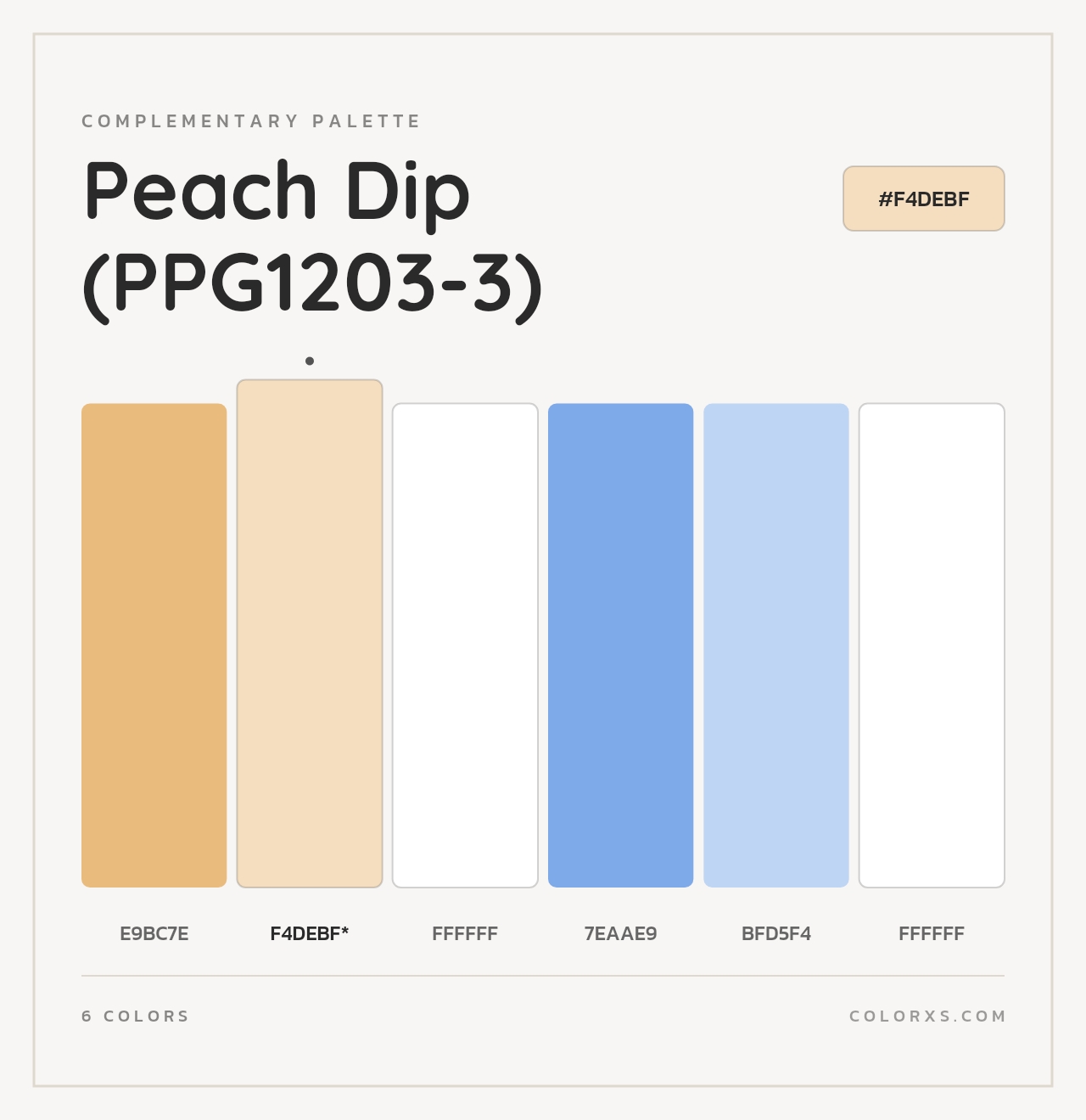 Peach Dip (PPG1203-3) - Complementary Color Palette