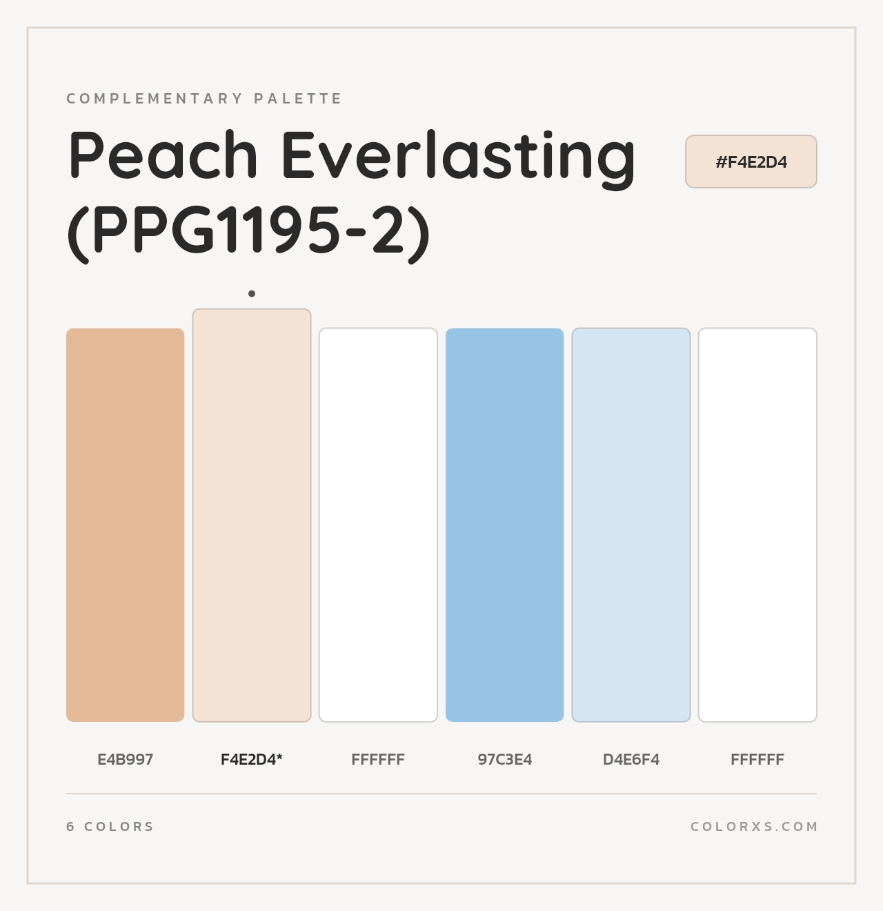 Peach Everlasting (PPG1195-2) - Complementary Color Palette