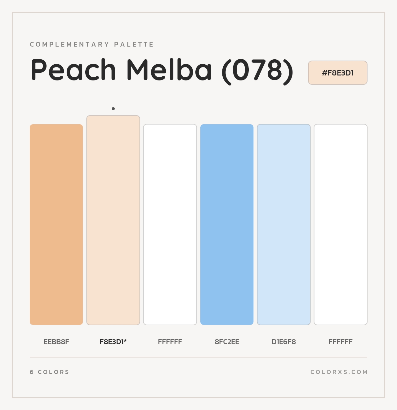 Peach Melba (078) - Complementary Color Palette