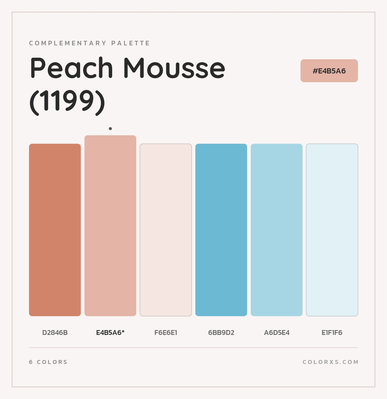 Peach Mousse (1199) - Complementary Color Palette