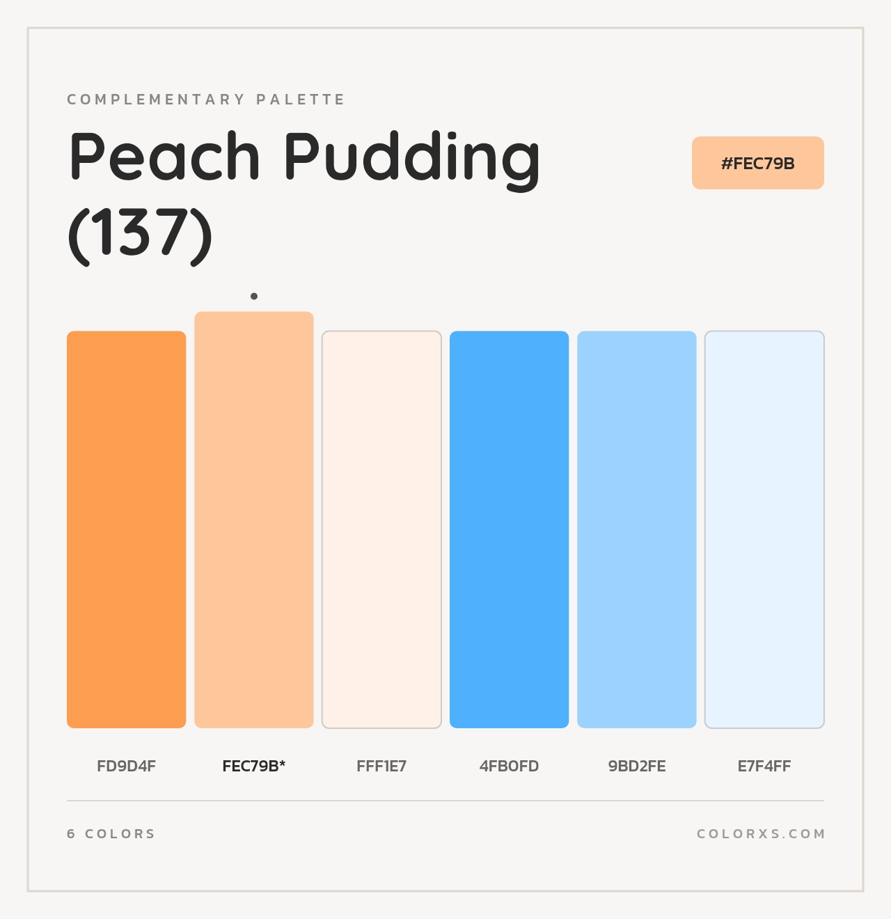Peach Pudding (137) - Complementary Color Palette