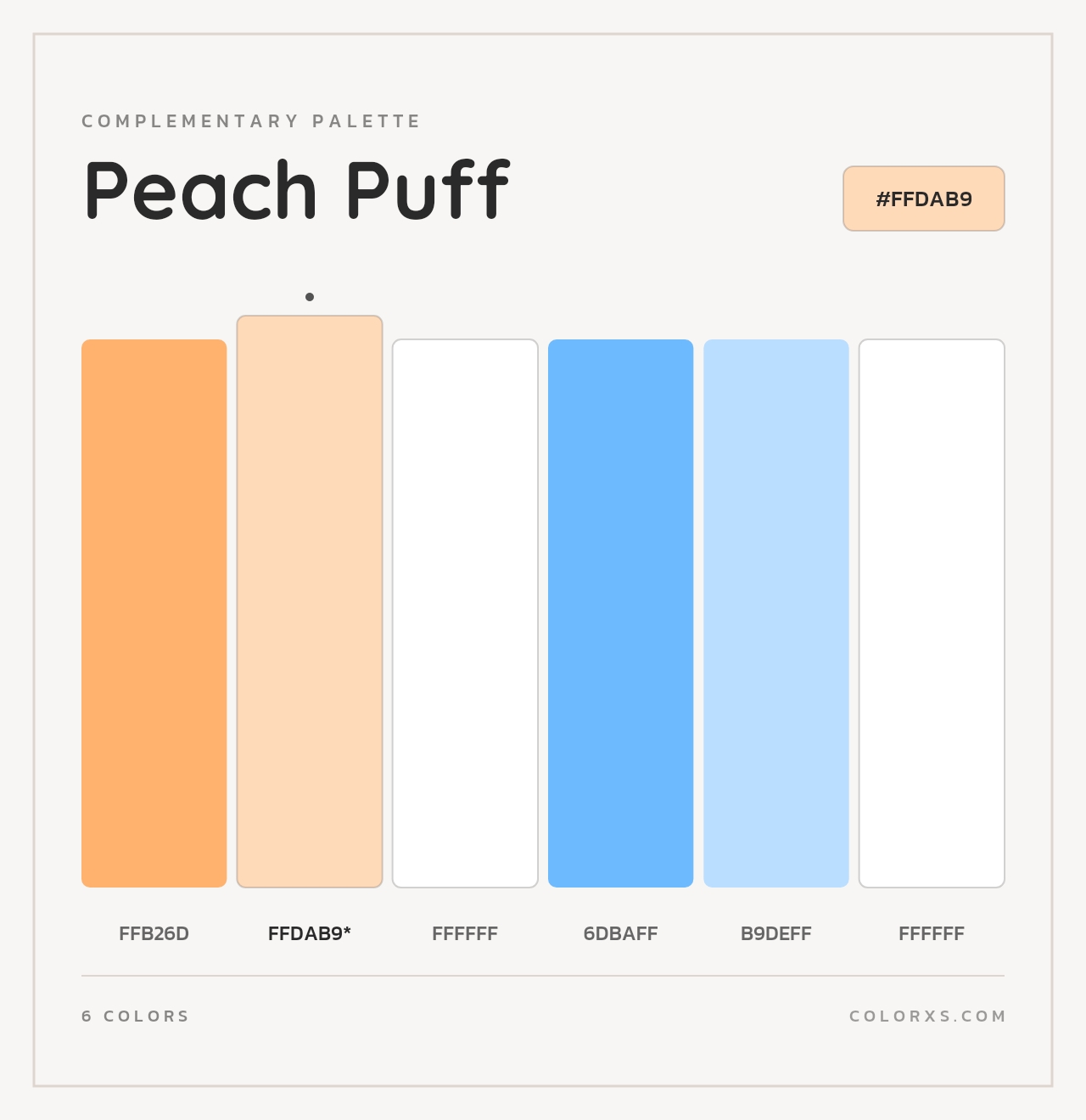 Peach Puff - Complementary Color Palette