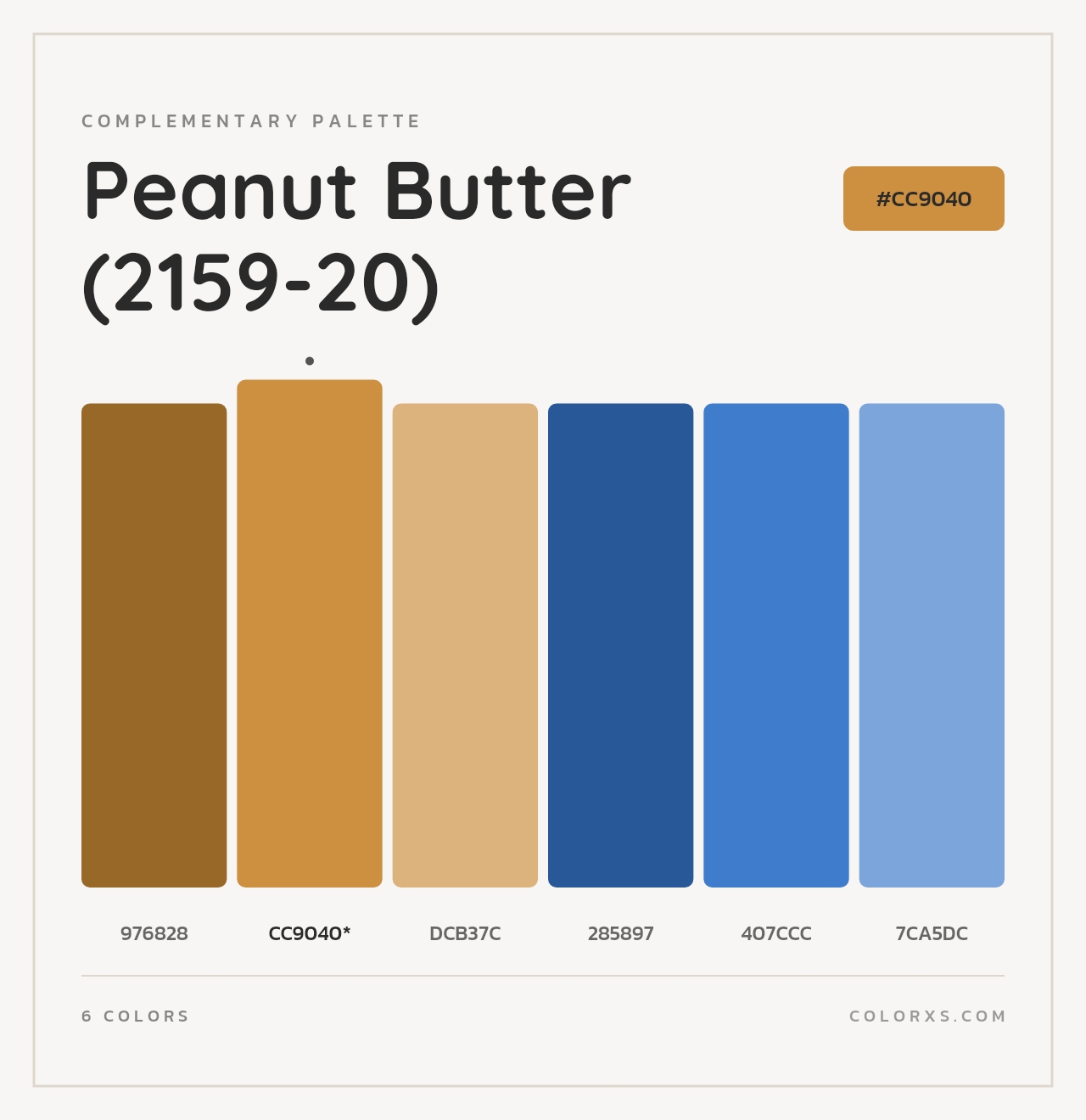 Peanut Butter (2159-20) - Complementary Color Palette