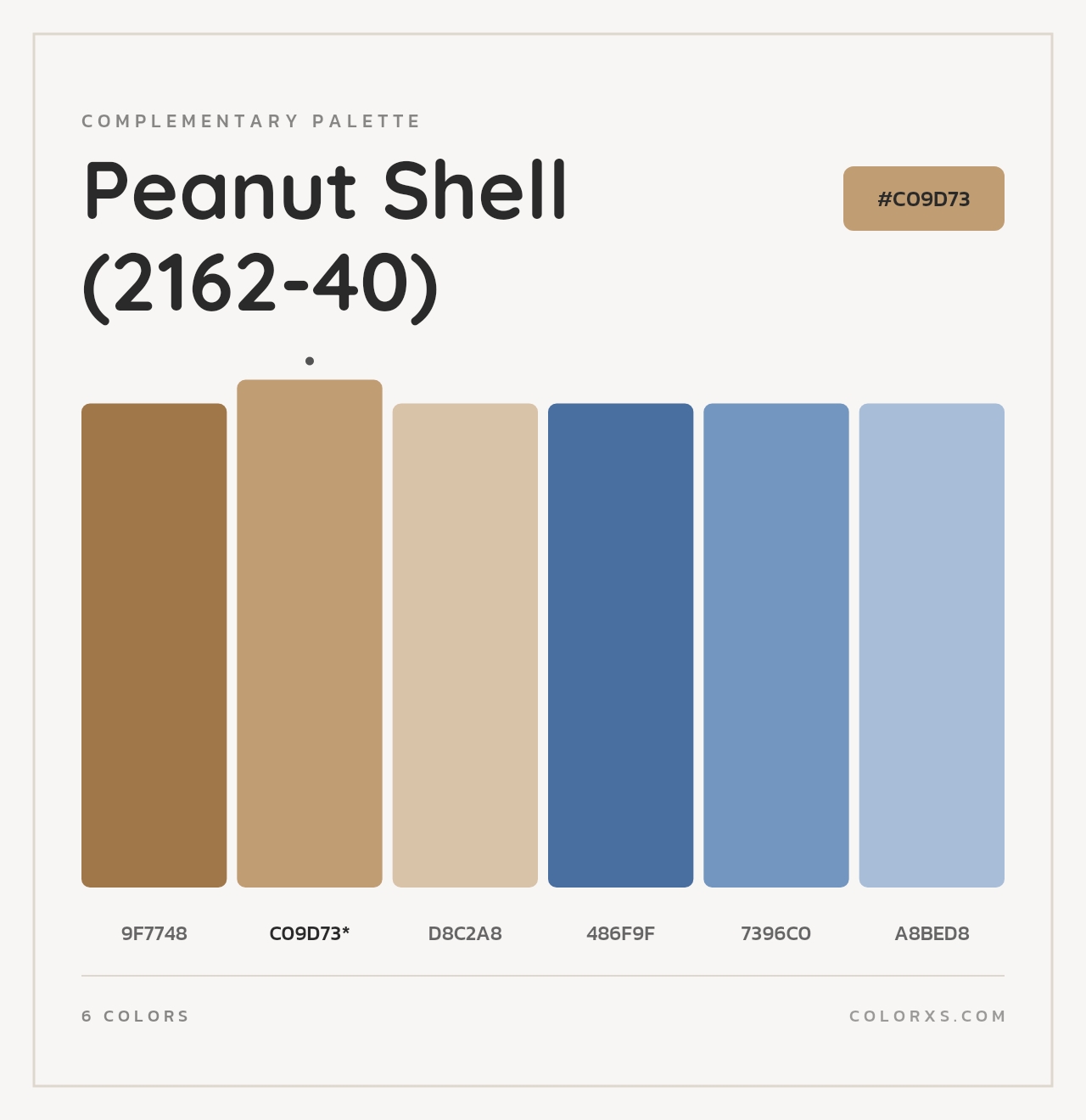 Peanut Shell (2162-40) - Complementary Color Palette