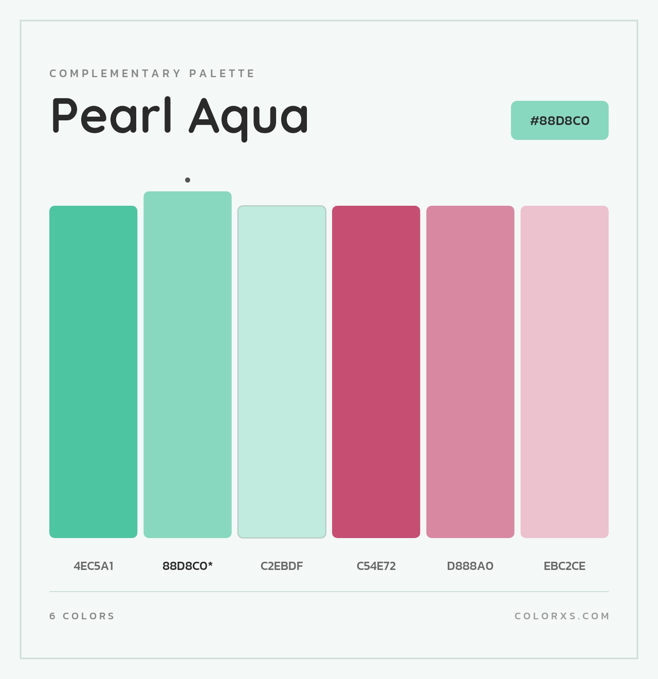 Pearl Aqua - Complementary Color Palette