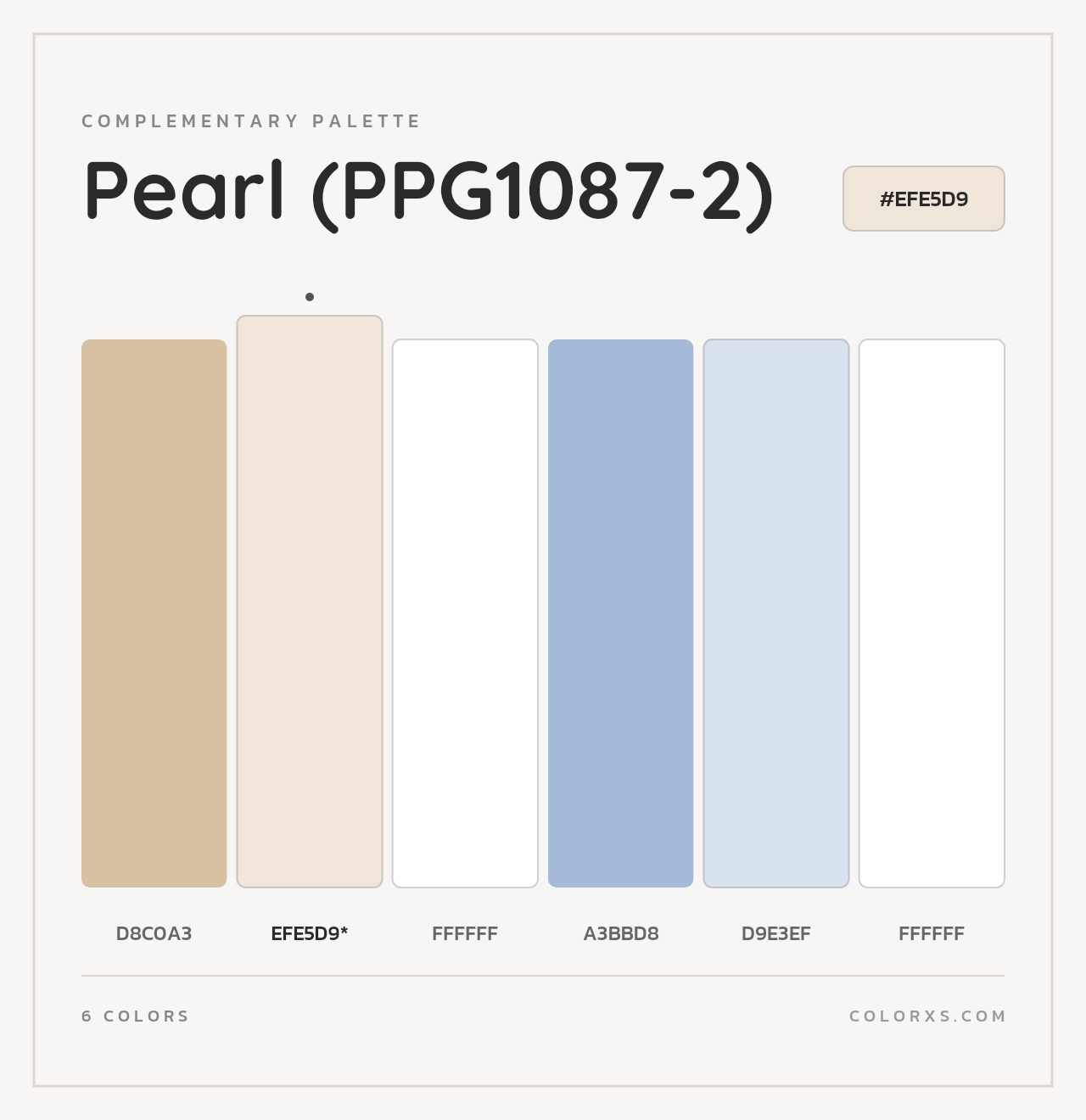 Pearl (PPG1087-2) - Complementary Color Palette