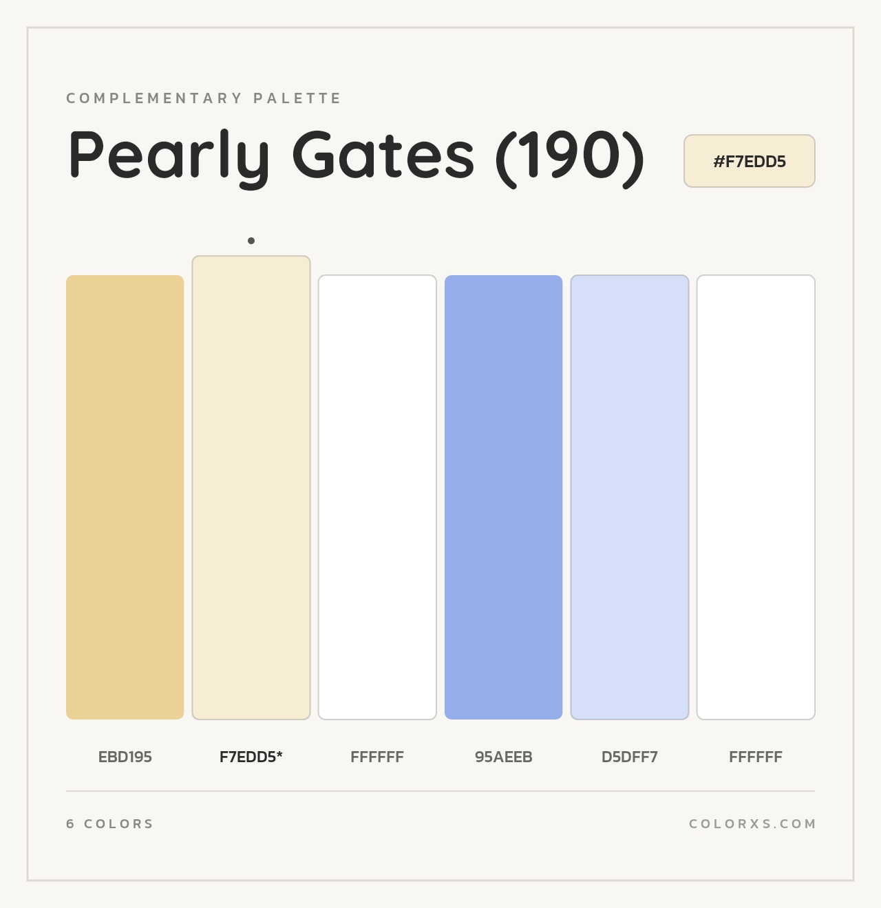 Pearly Gates (190) - Complementary Color Palette