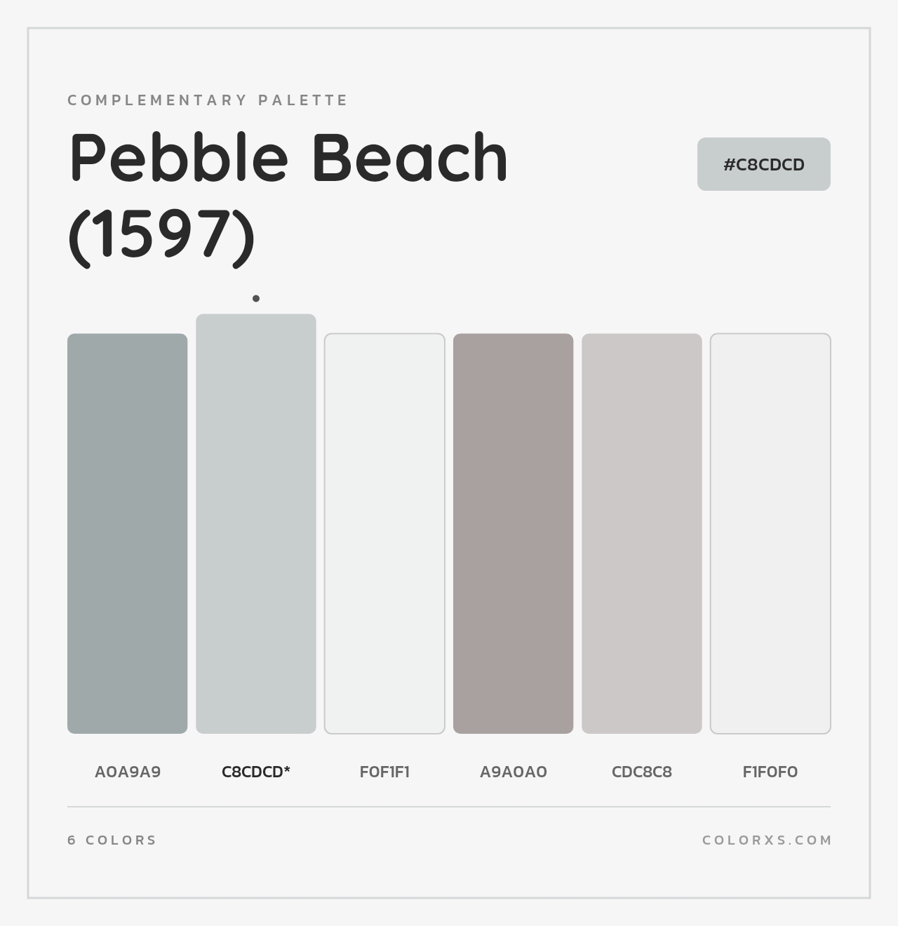 Pebble Beach (1597) - Complementary Color Palette