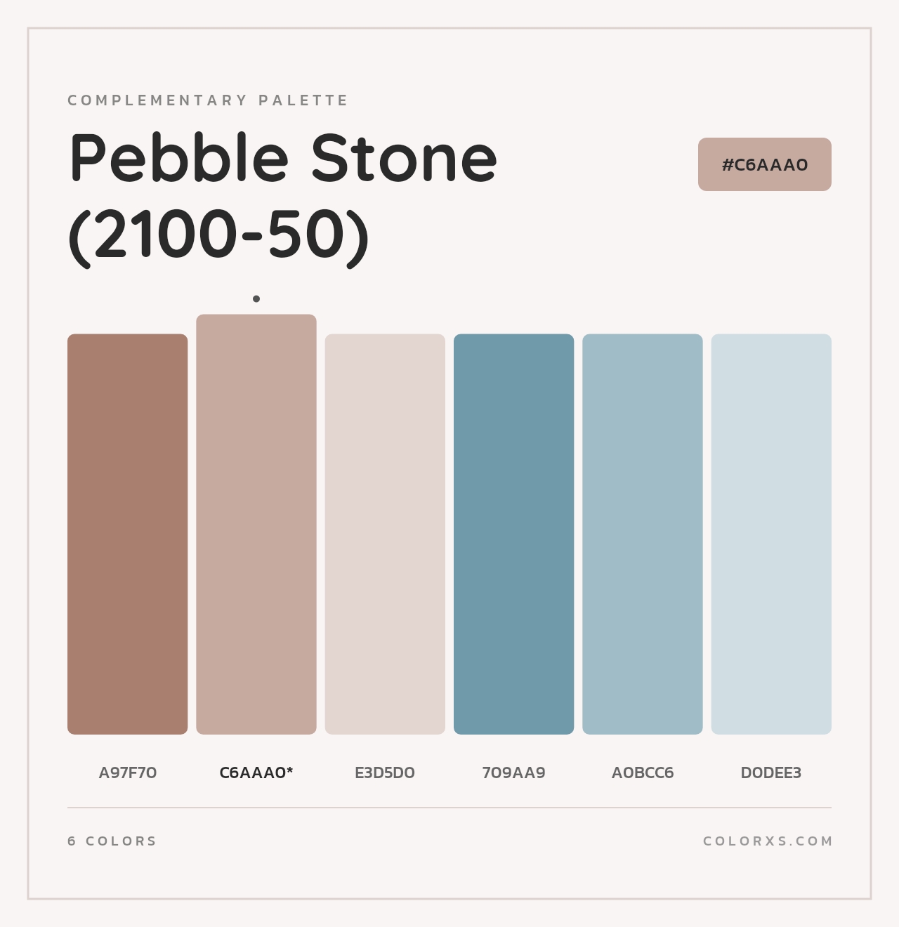 Pebble Stone (2100-50) - Complementary Color Palette