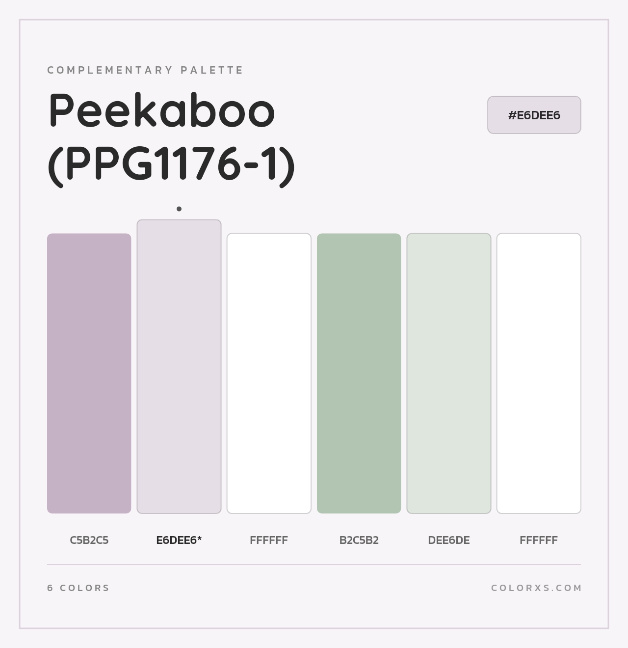 Peekaboo (PPG1176-1) - Complementary Color Palette