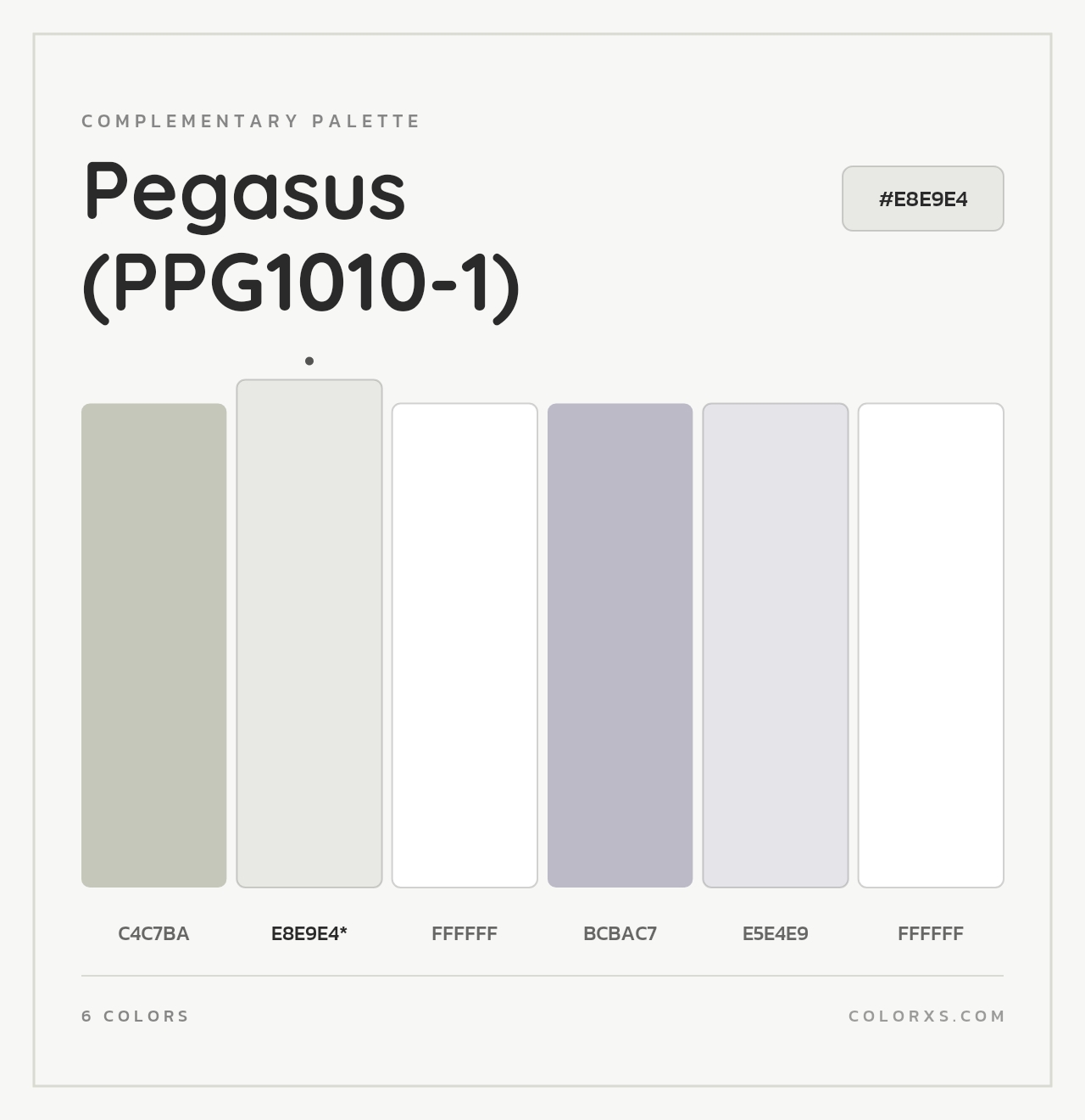 Pegasus (PPG1010-1) - Complementary Color Palette