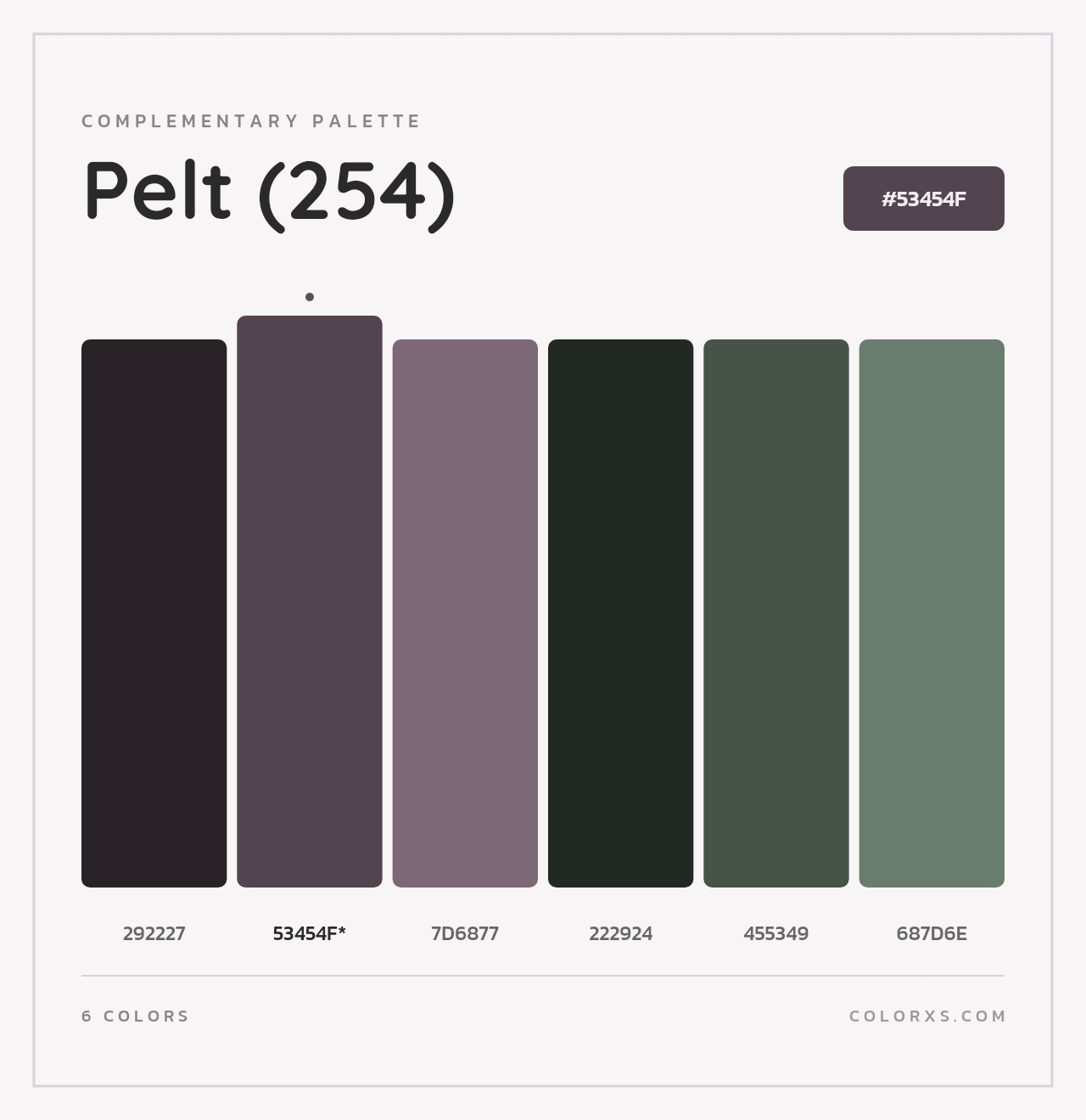 Pelt (254) - Complementary Color Palette