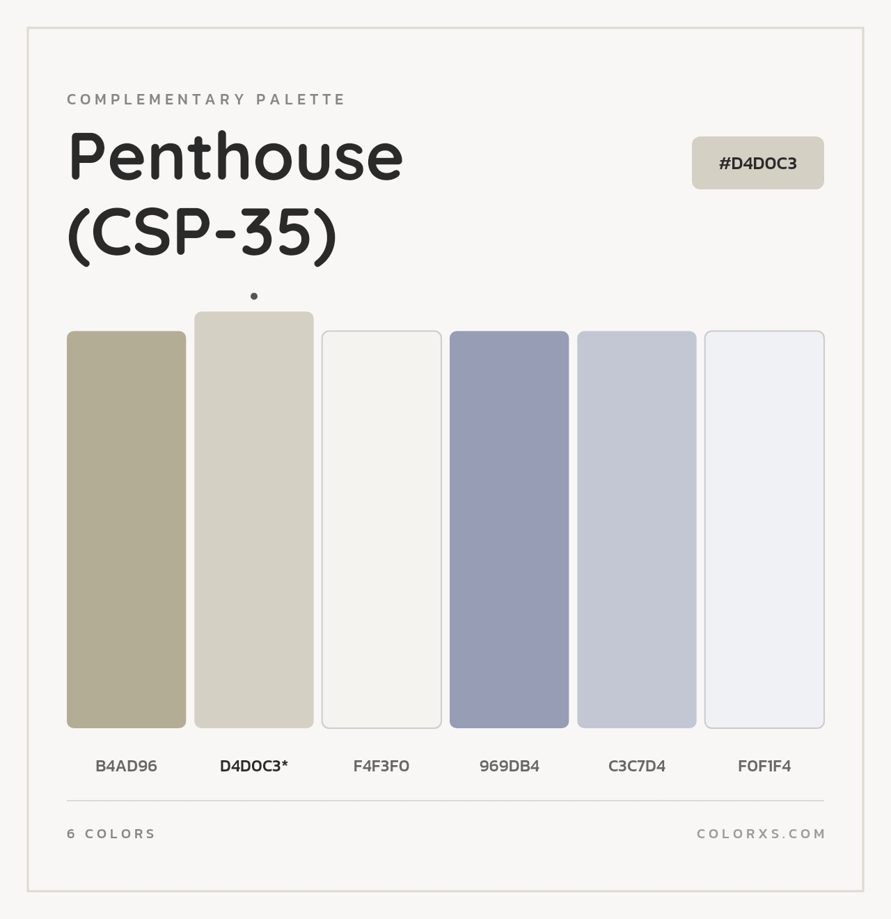 Penthouse (CSP-35) - Complementary Color Palette