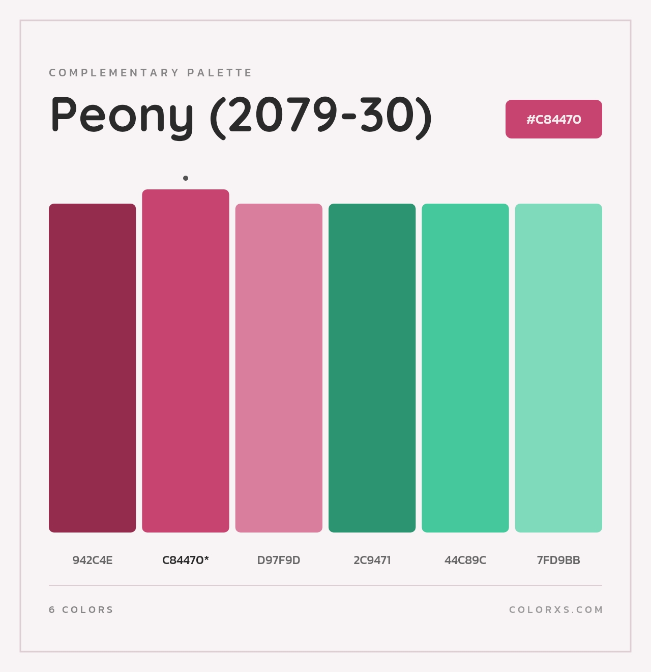Peony (2079-30) - Complementary Color Palette