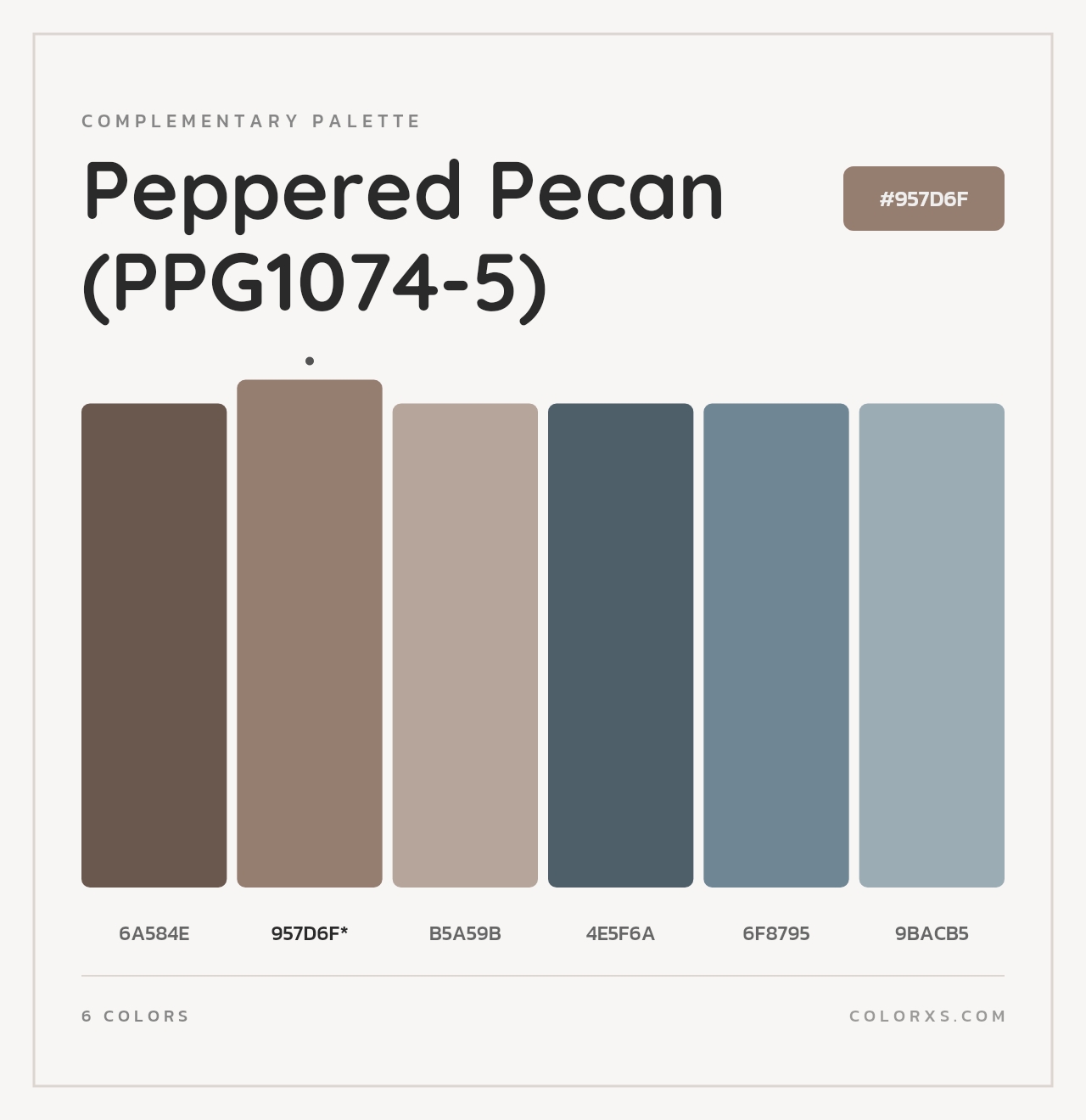Peppered Pecan (PPG1074-5) - Complementary Color Palette