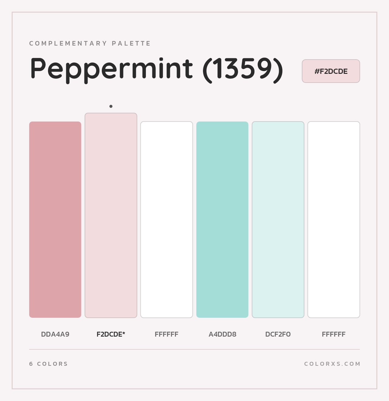 Peppermint (1359) - Complementary Color Palette