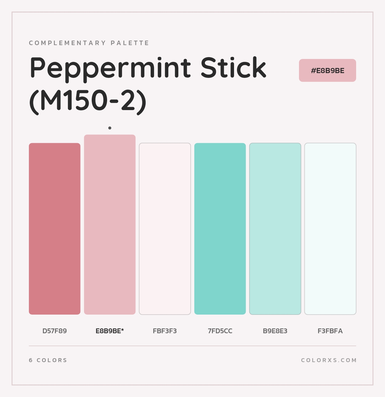 Peppermint Stick (M150-2) - Complementary Color Palette