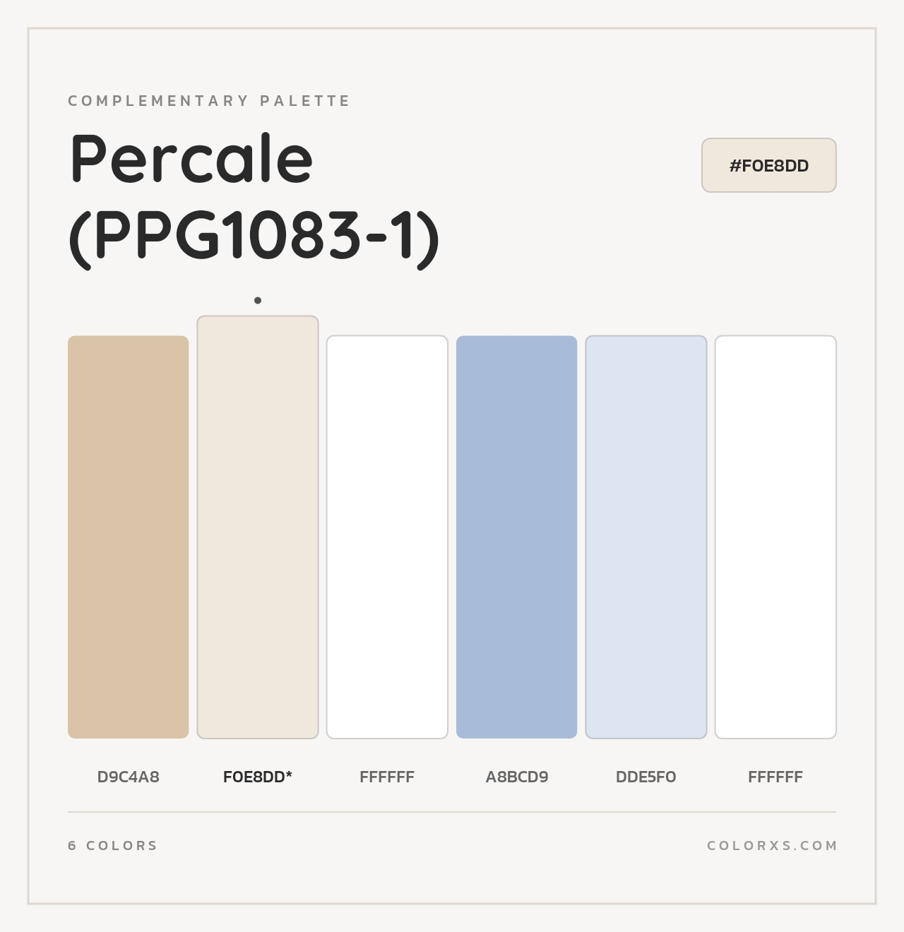 Percale (PPG1083-1) - Complementary Color Palette