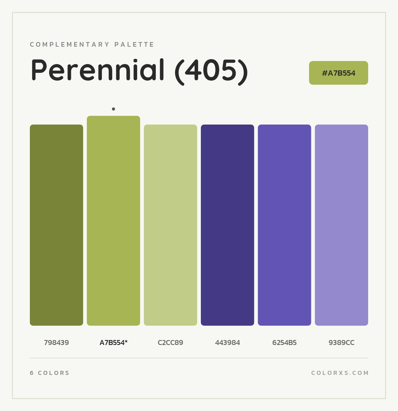 Perennial (405) - Complementary Color Palette