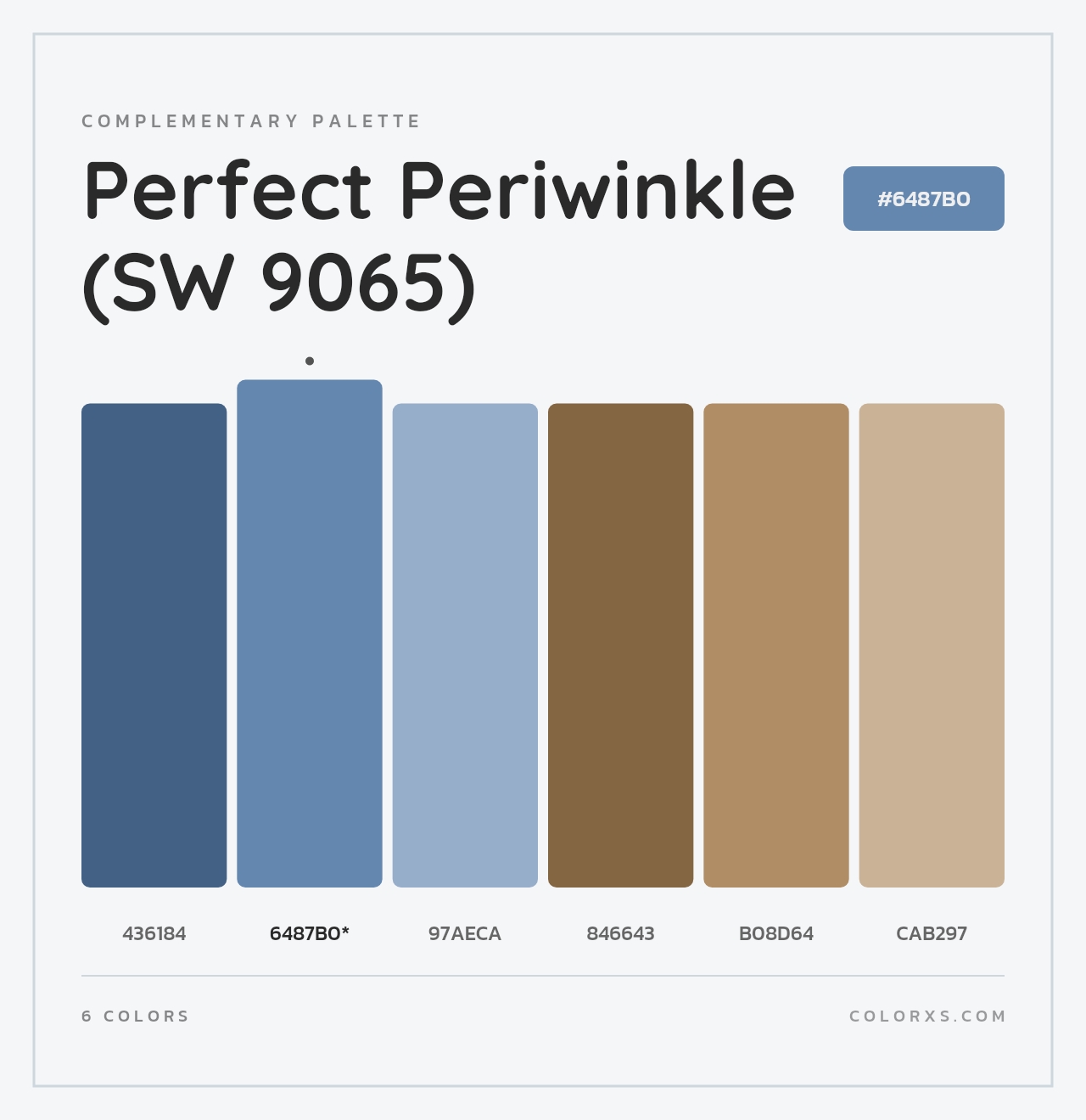 Perfect Periwinkle (SW 9065) - Complementary Color Palette
