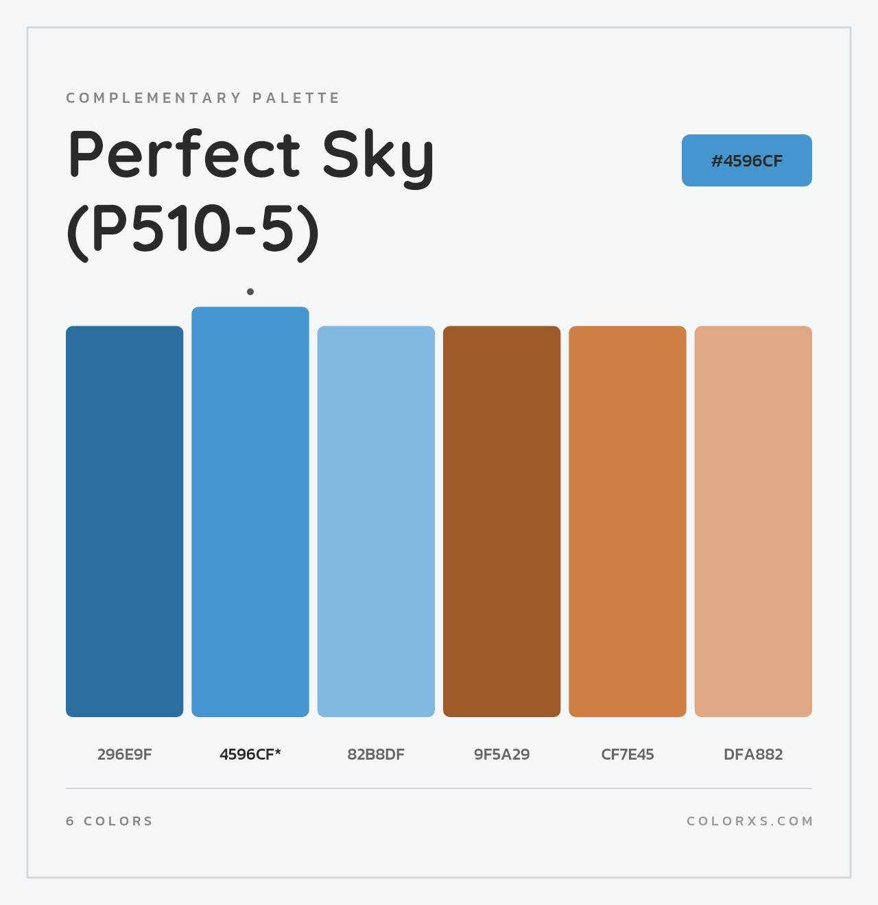 Perfect Sky (P510-5) - Complementary Color Palette