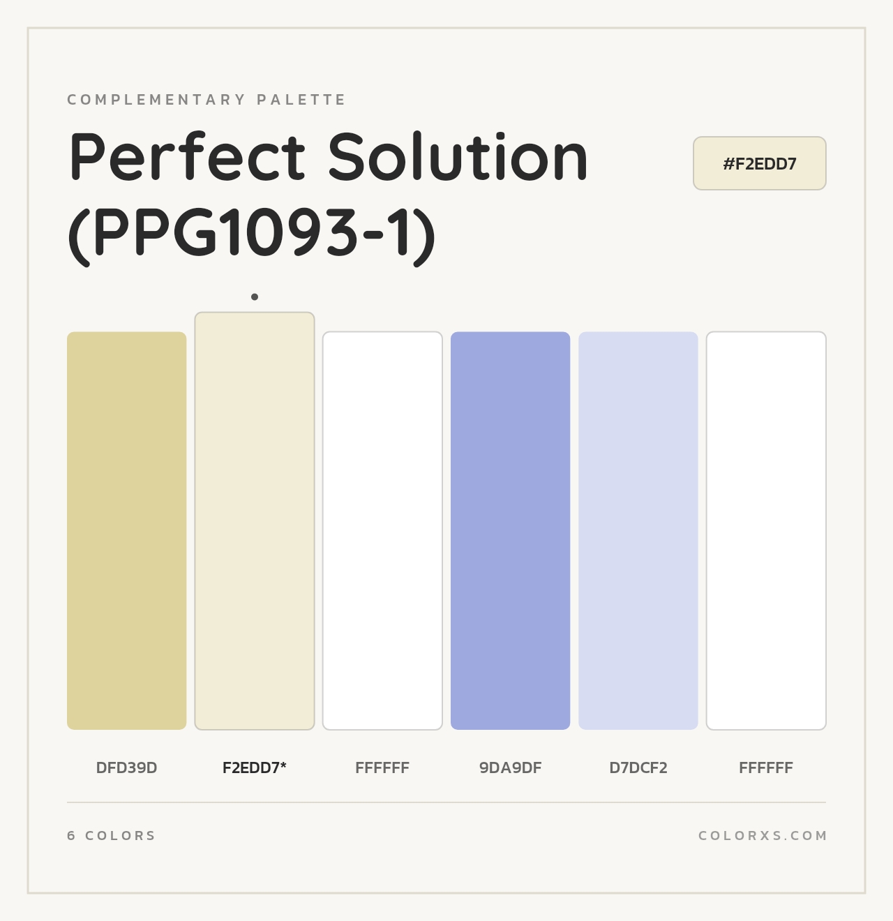 Perfect Solution (PPG1093-1) - Complementary Color Palette