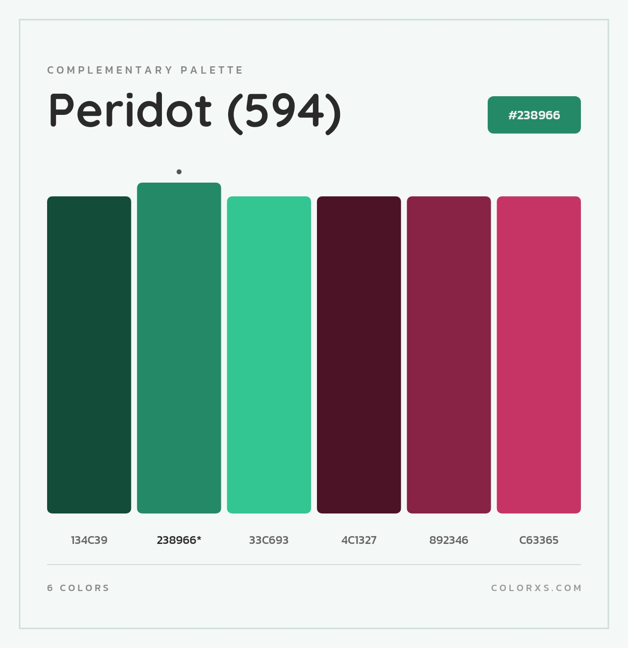 Peridot (594) - Complementary Color Palette