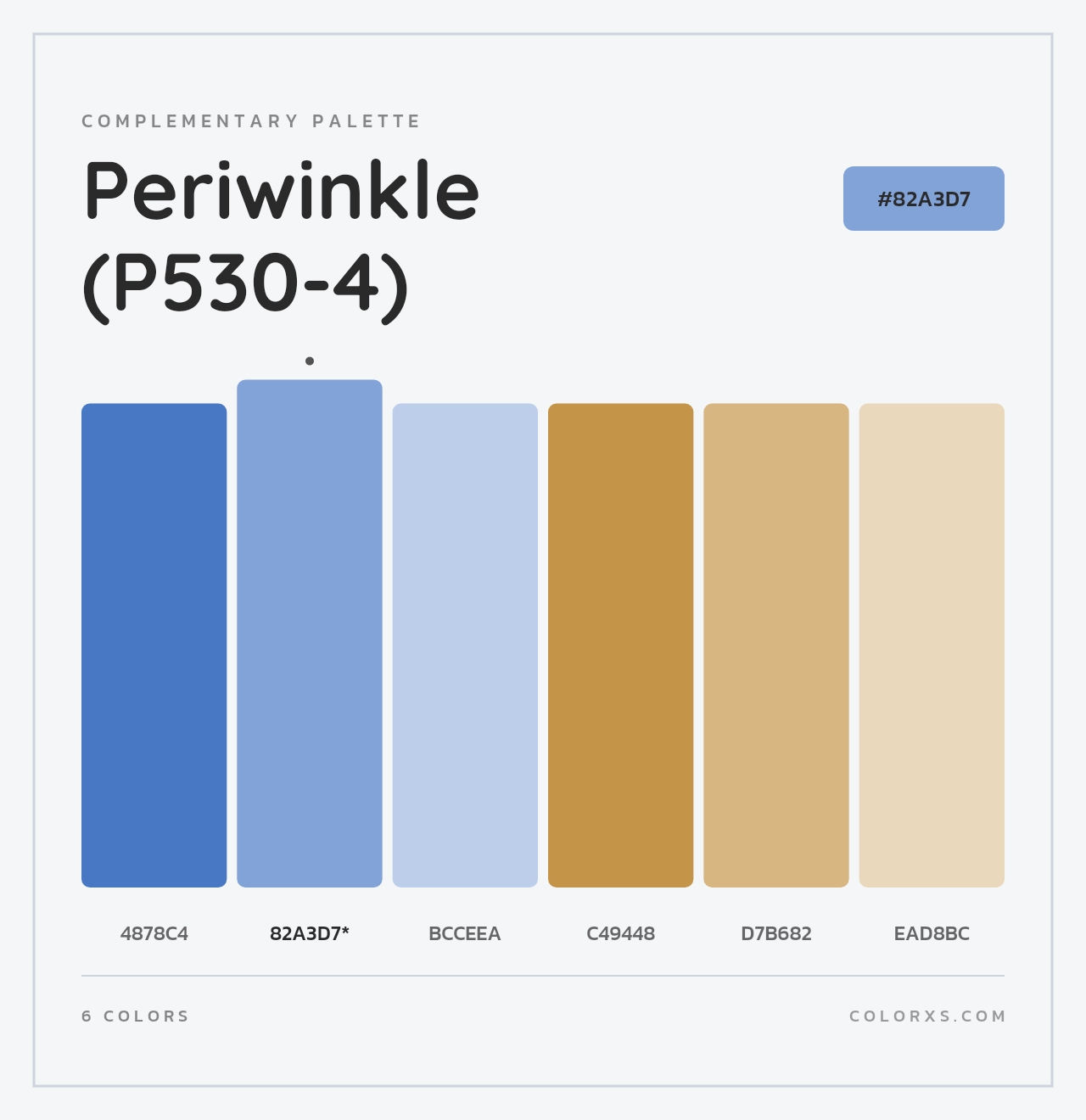 Periwinkle (P530-4) - Complementary Color Palette