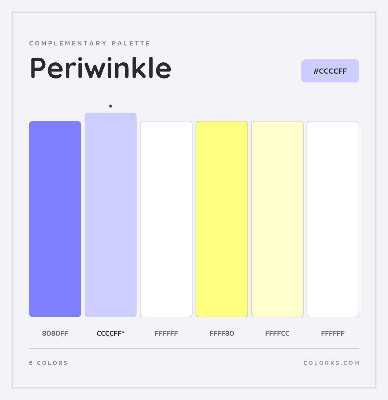Periwinkle - Complementary Color Palette