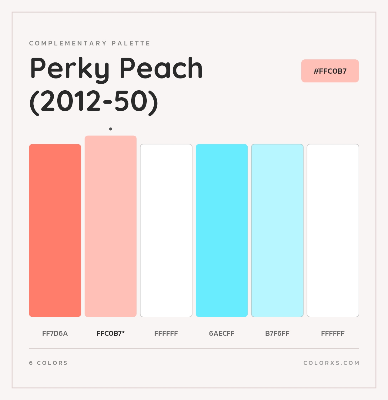 Perky Peach (2012-50) - Complementary Color Palette