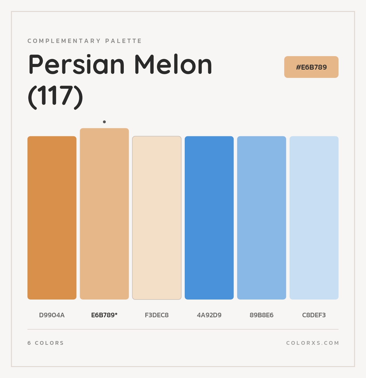 Persian Melon (117) - Complementary Color Palette
