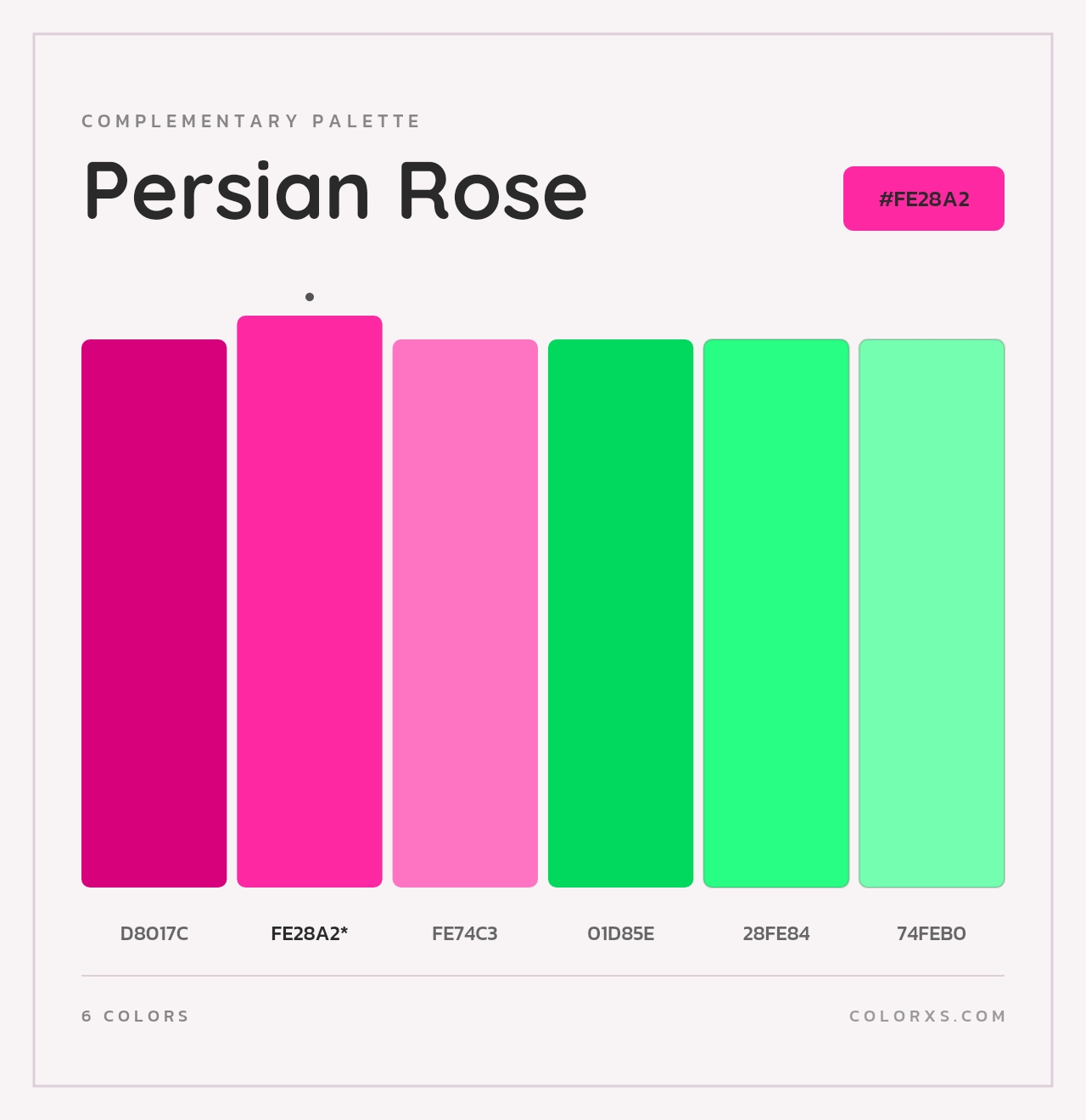 Persian Rose - Complementary Color Palette