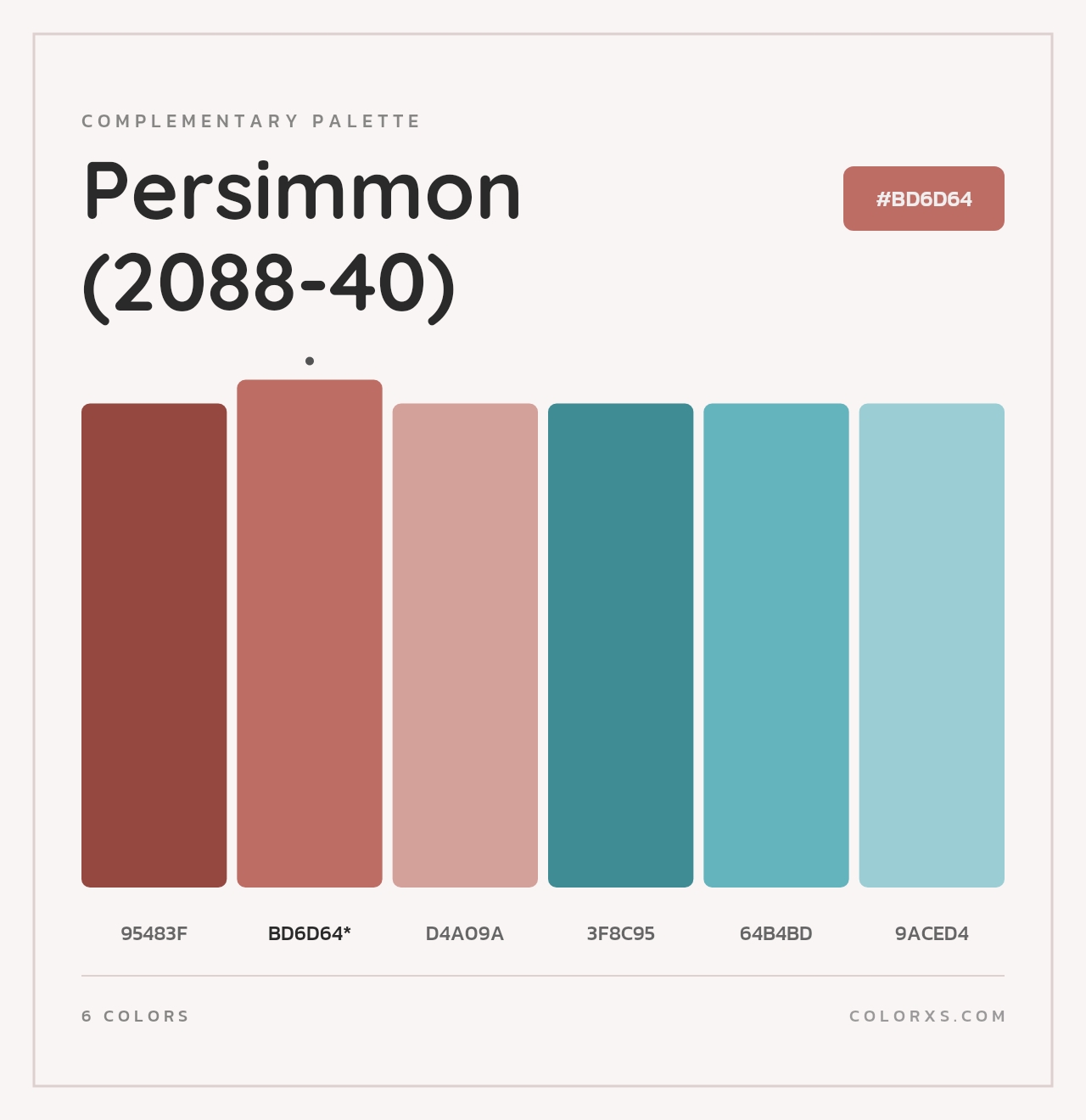 Persimmon (2088-40) - Complementary Color Palette