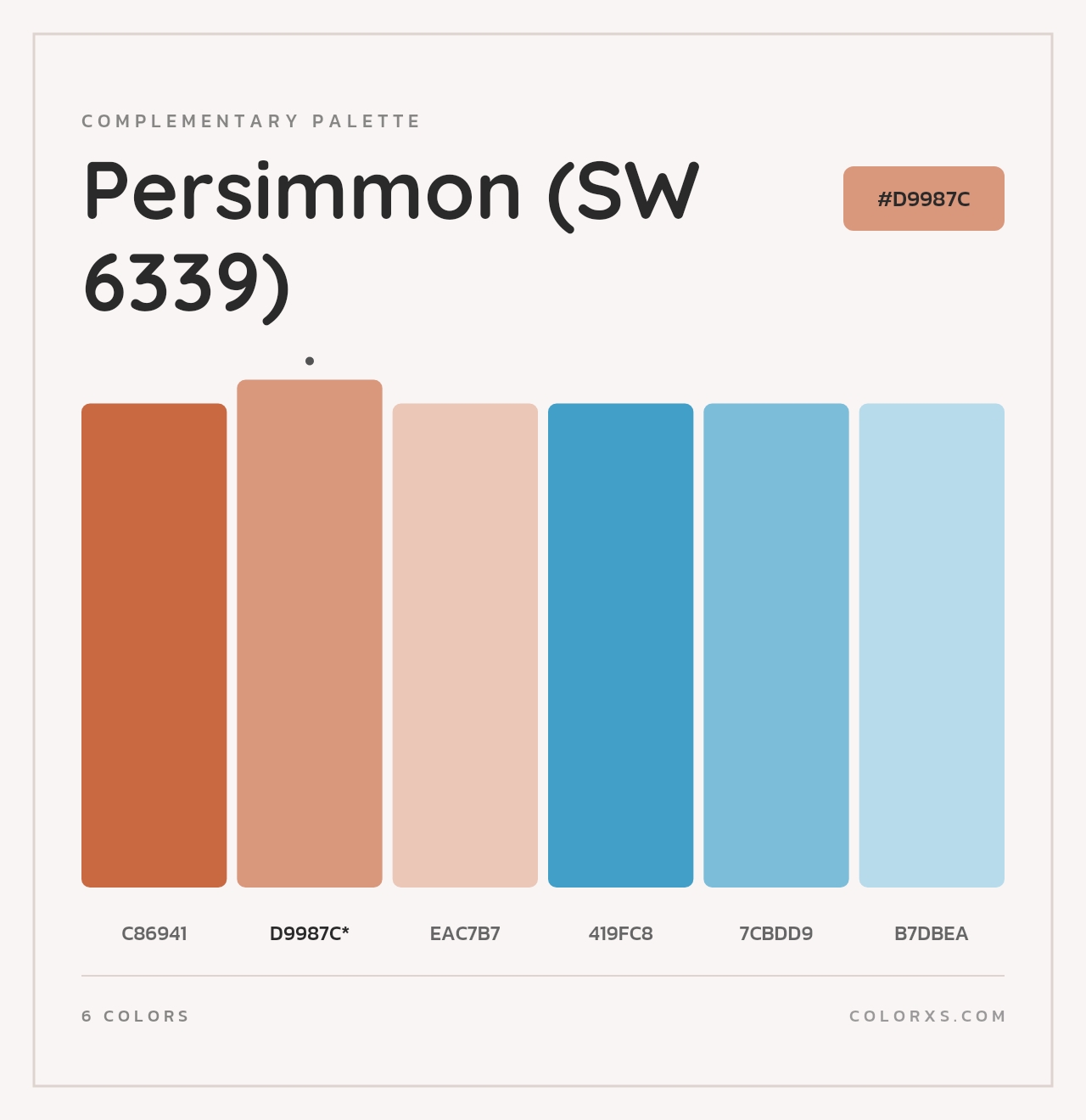 Persimmon (SW 6339) - Complementary Color Palette