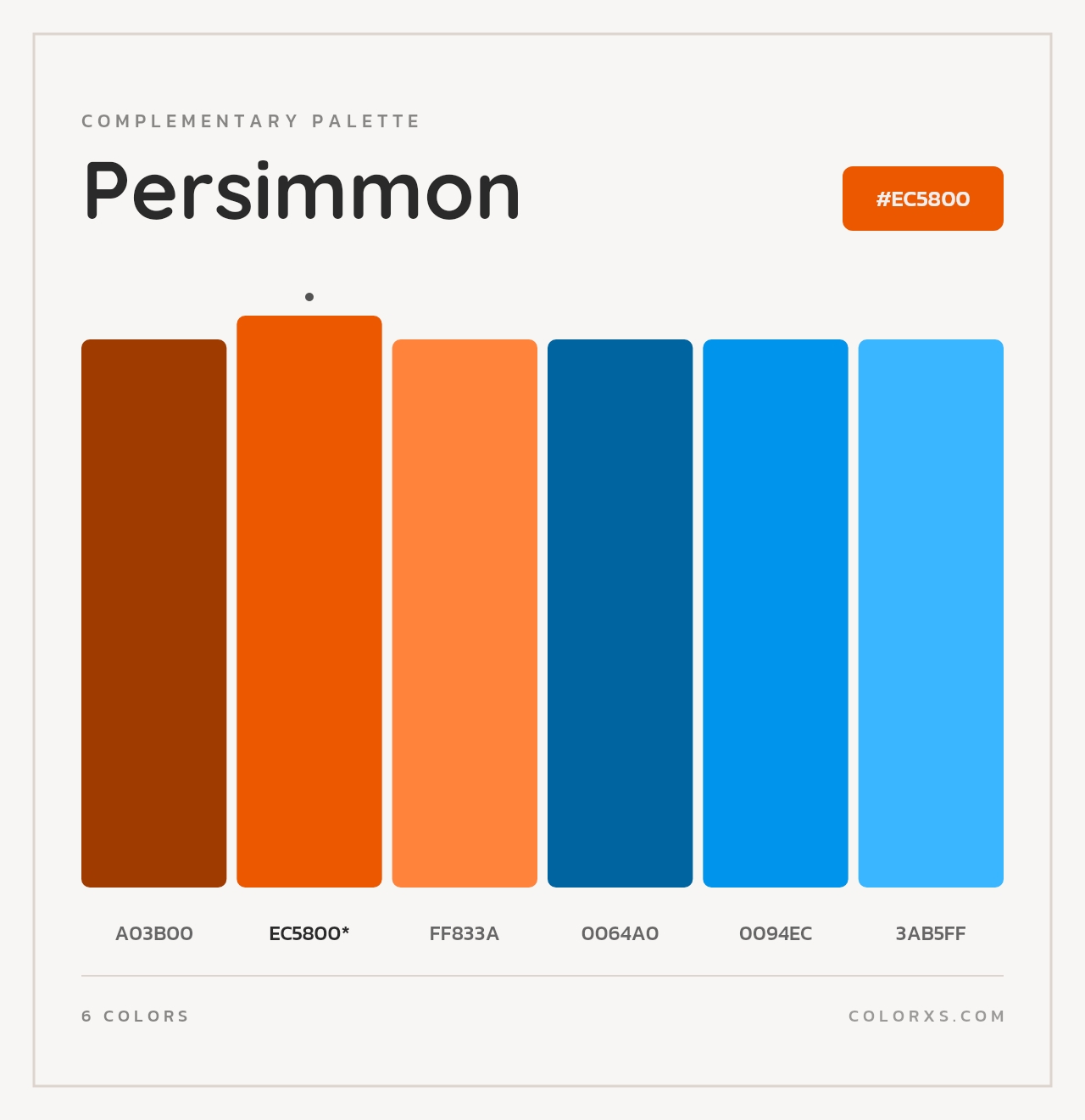 Persimmon - Complementary Color Palette