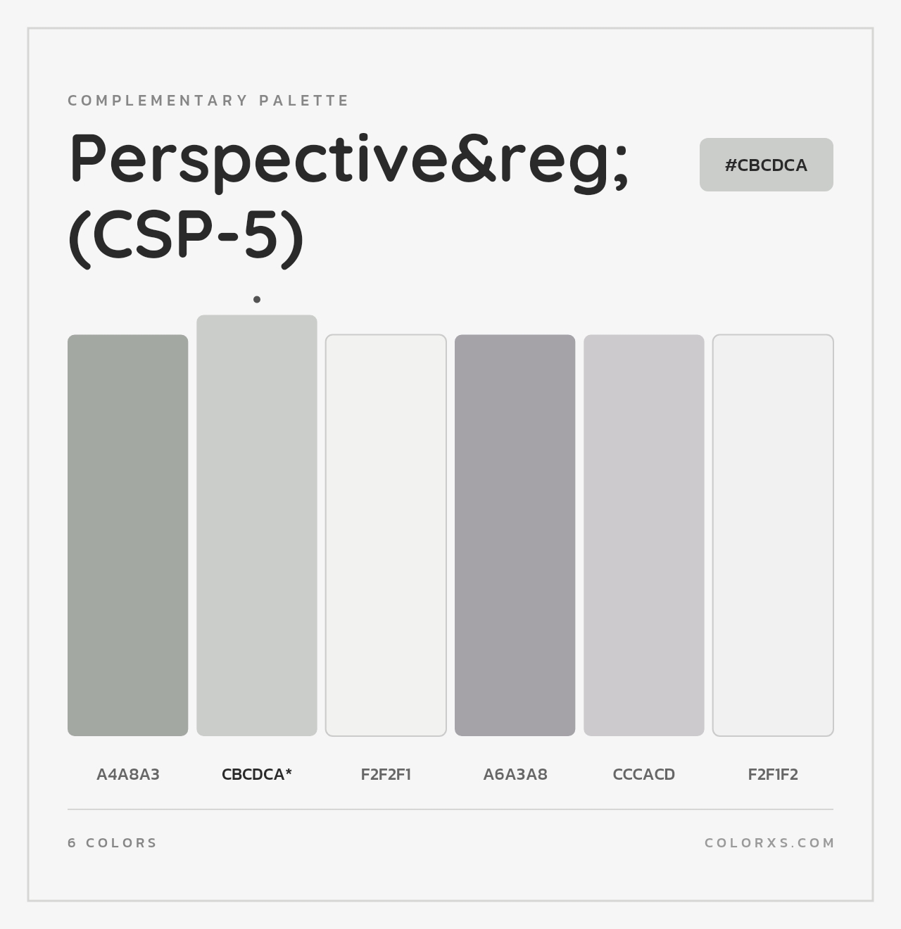 Perspective&reg; (CSP-5) - Complementary Color Palette