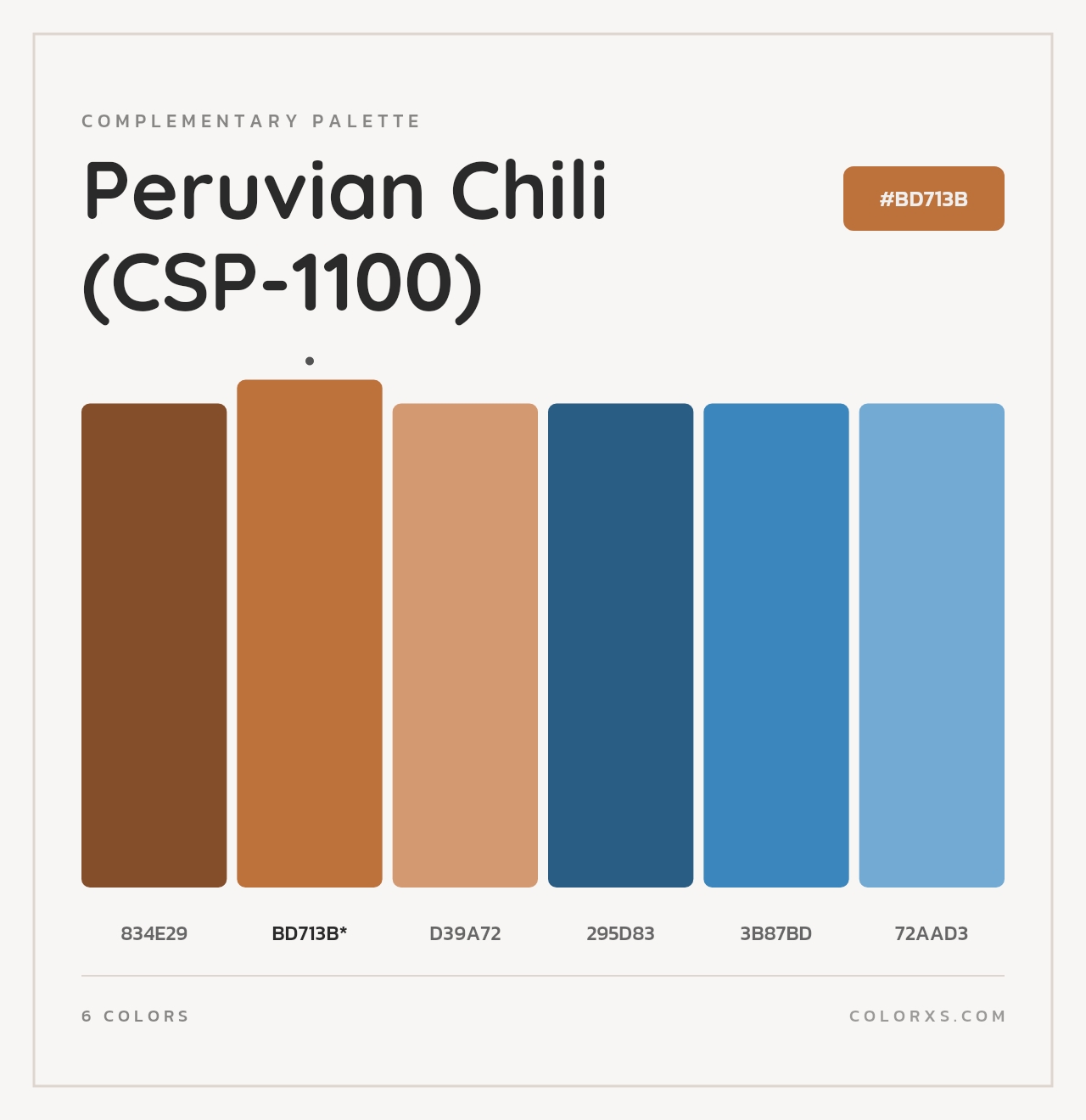 Peruvian Chili (CSP-1100) - Complementary Color Palette