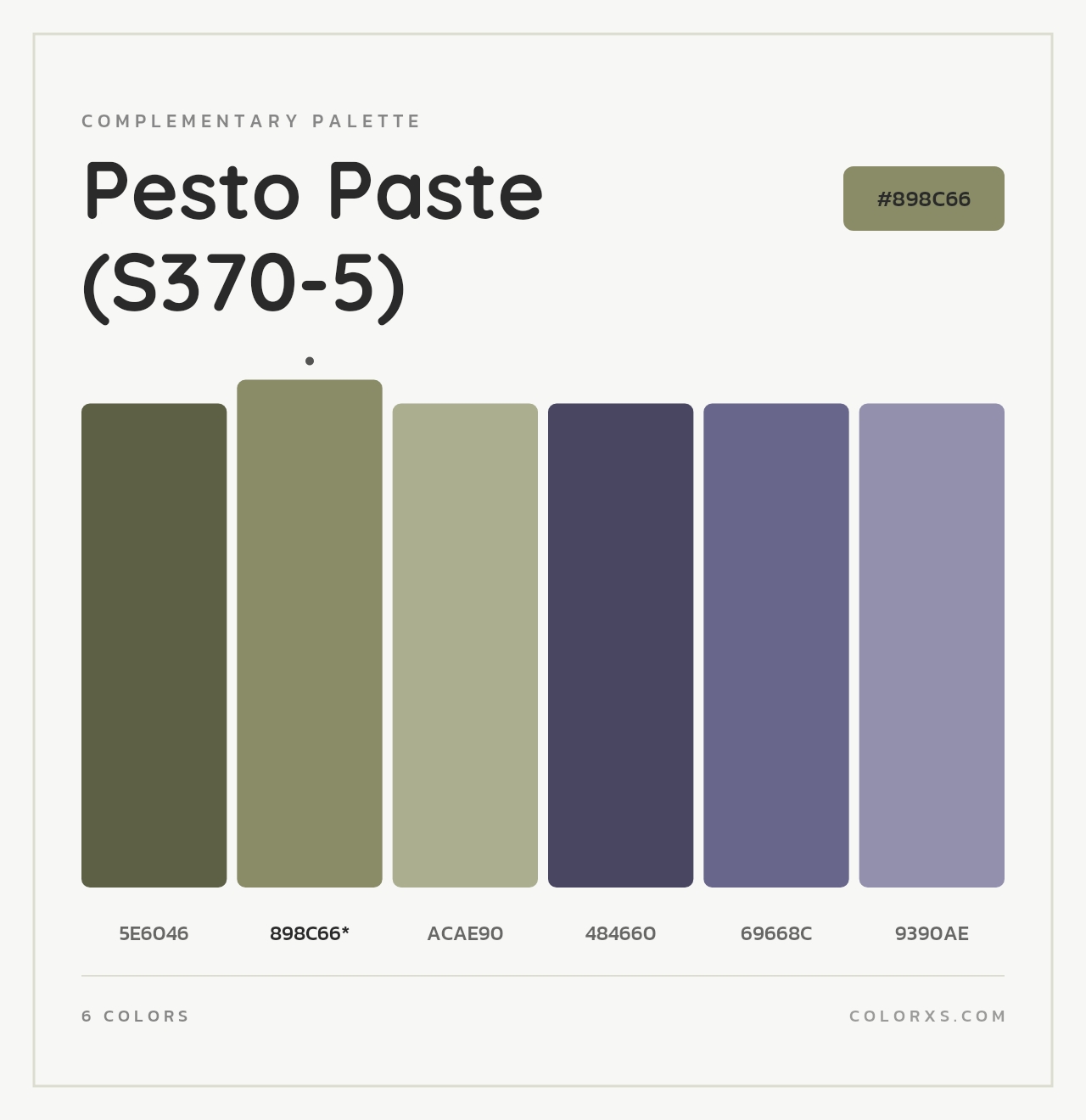 Pesto Paste (S370-5) - Complementary Color Palette