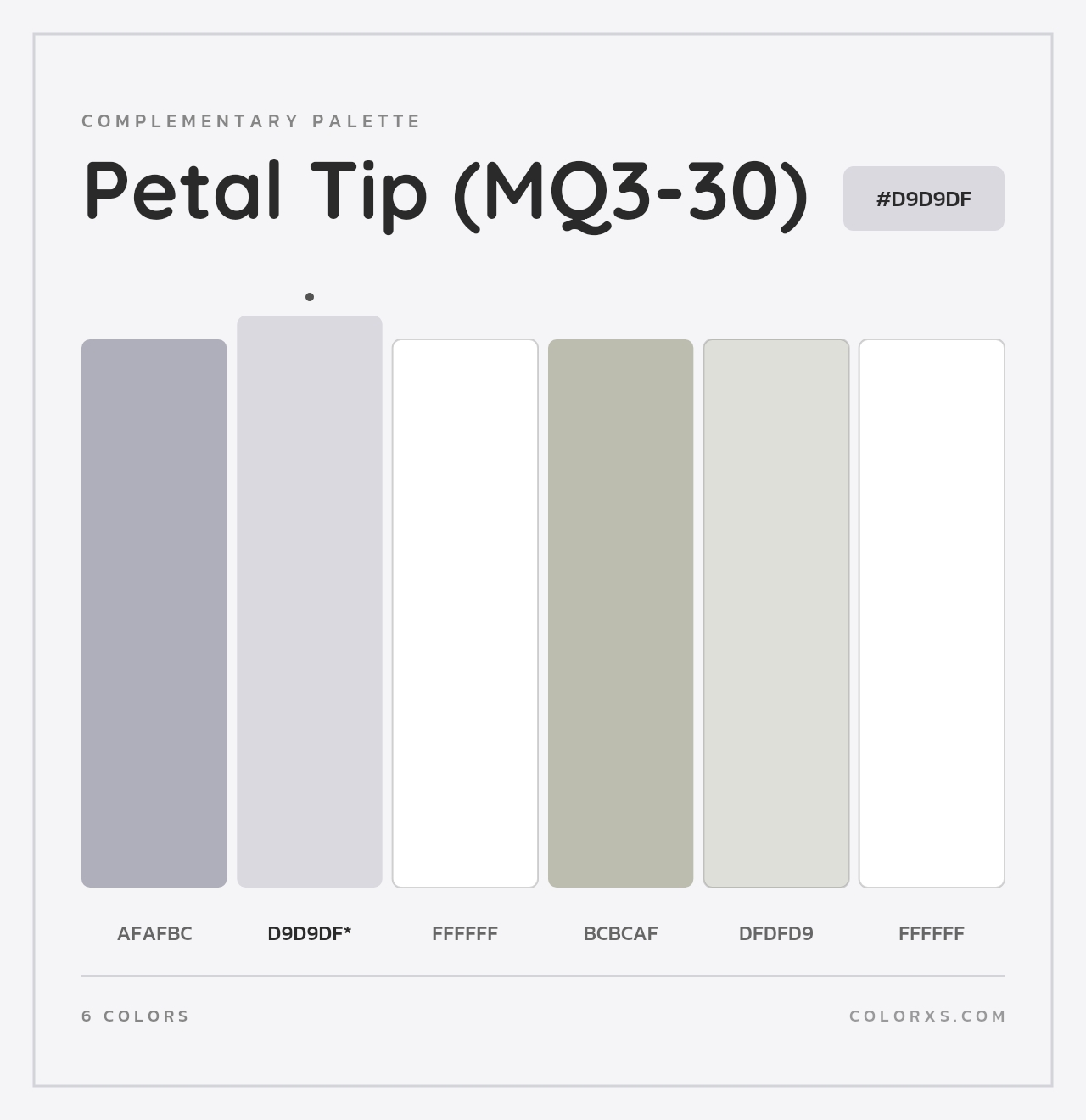 Petal Tip (MQ3-30) - Complementary Color Palette