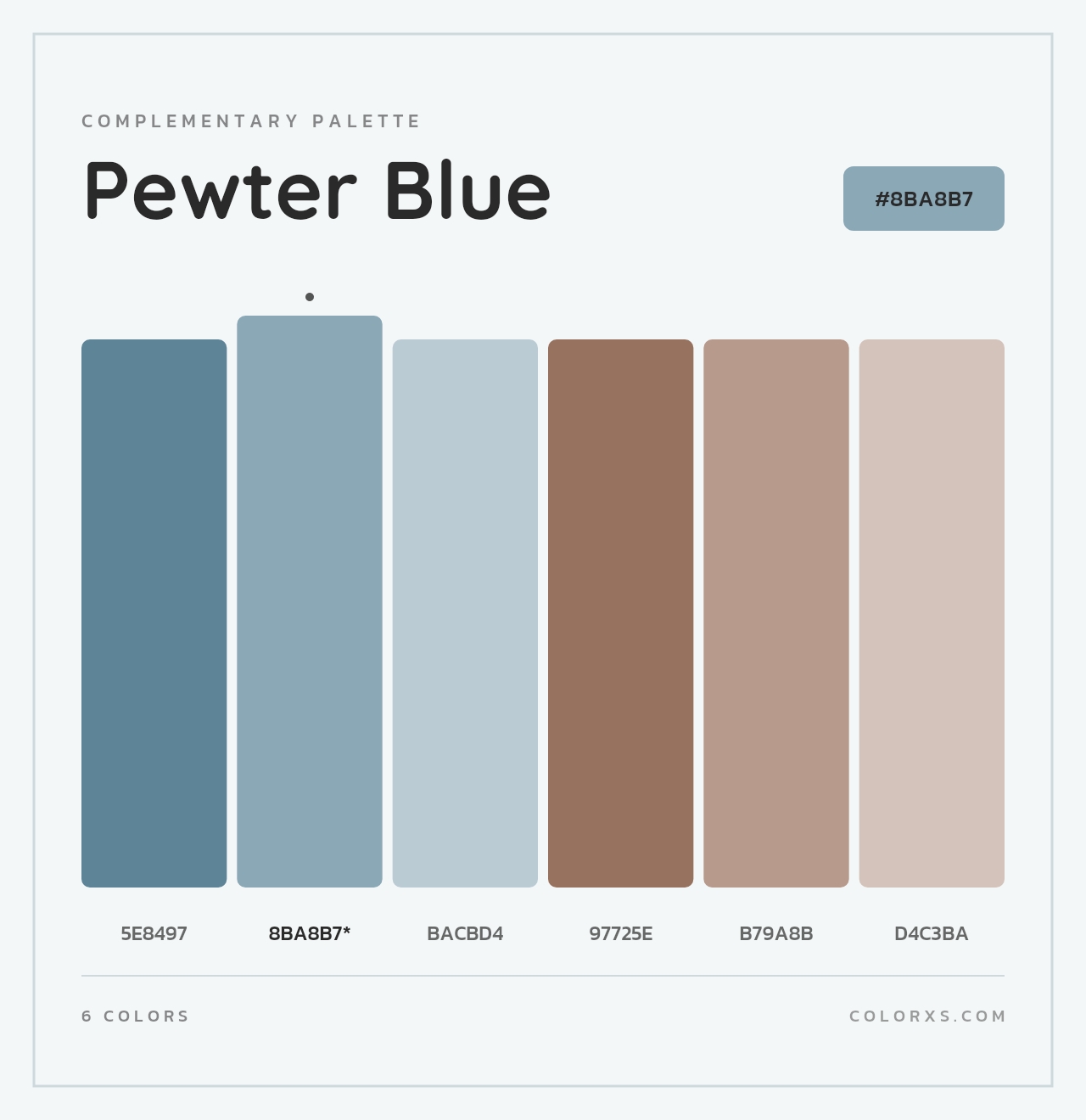 Pewter Blue - Complementary Color Palette