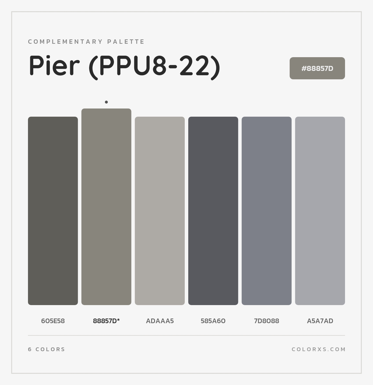 Pier (PPU8-22) - Complementary Color Palette