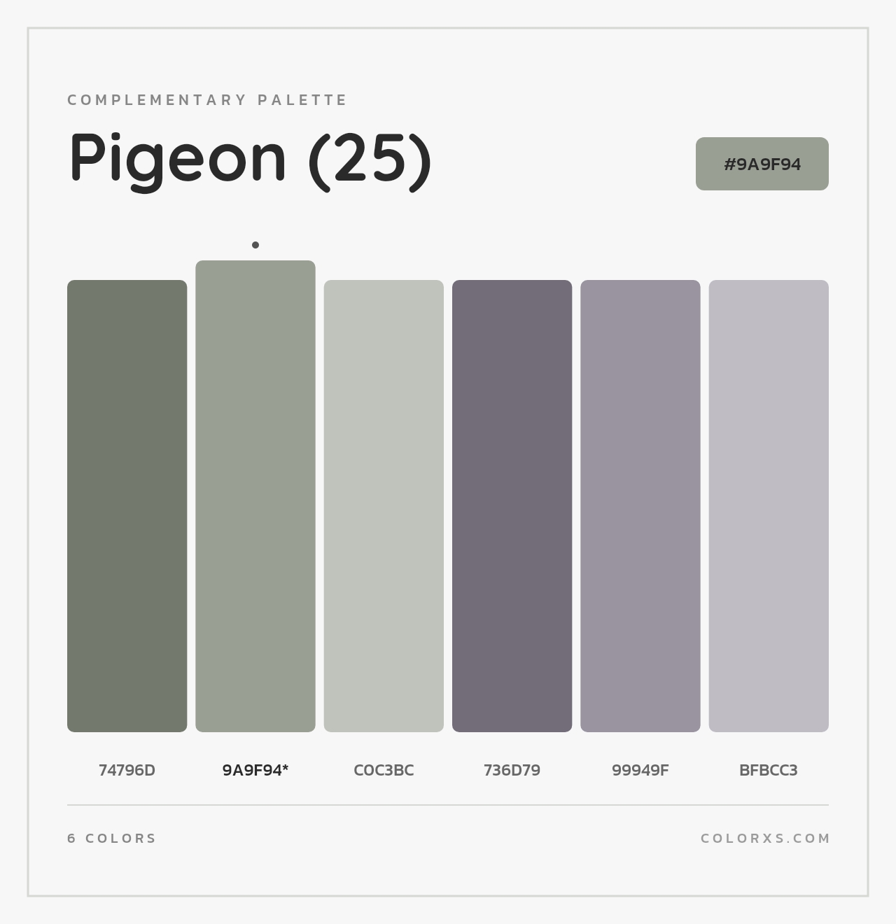 Pigeon (25) - Complementary Color Palette