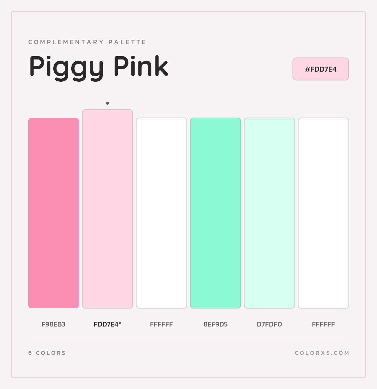Piggy Pink - Complementary Color Palette